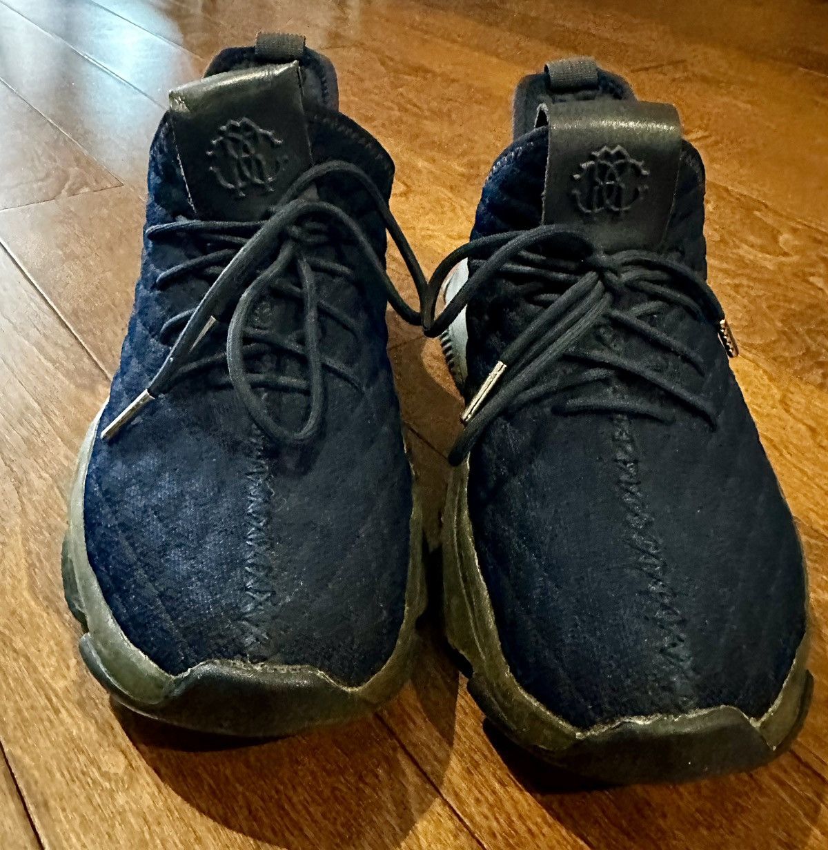 Roberto Cavalli ROBERTO CAVALLI BLUE SNEAKERS MONOGRAM QUILTED Size US 8.5 / EU 41-42 - 6 Thumbnail