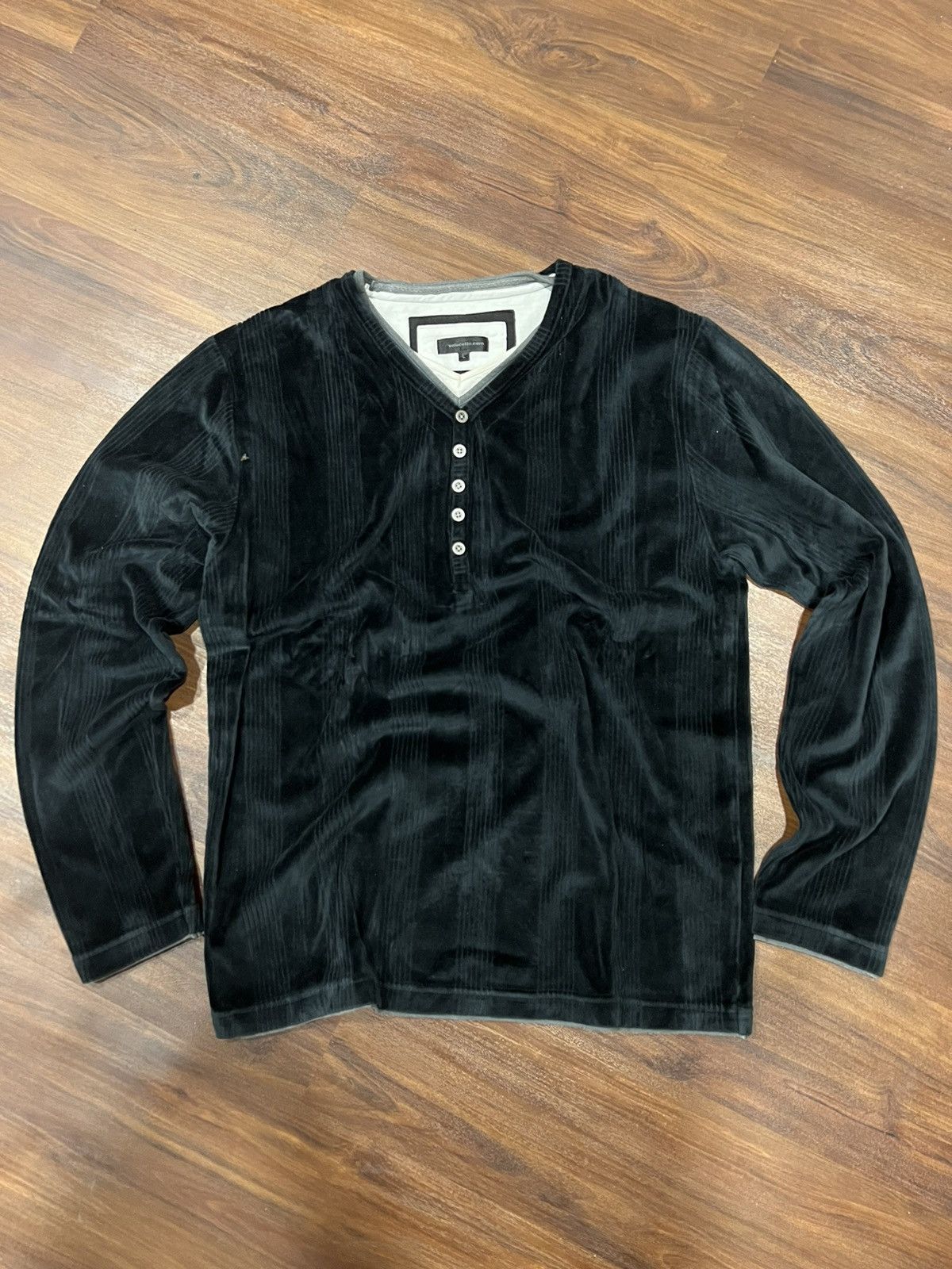 If Six Was Nine × Japanese Brand × Le Grande Bleu (L.G.B.) Japanese Velocette Layered Thermal Velvet Longsleeve Size US L / EU 52-54 / 3 - 1 Thumbnail