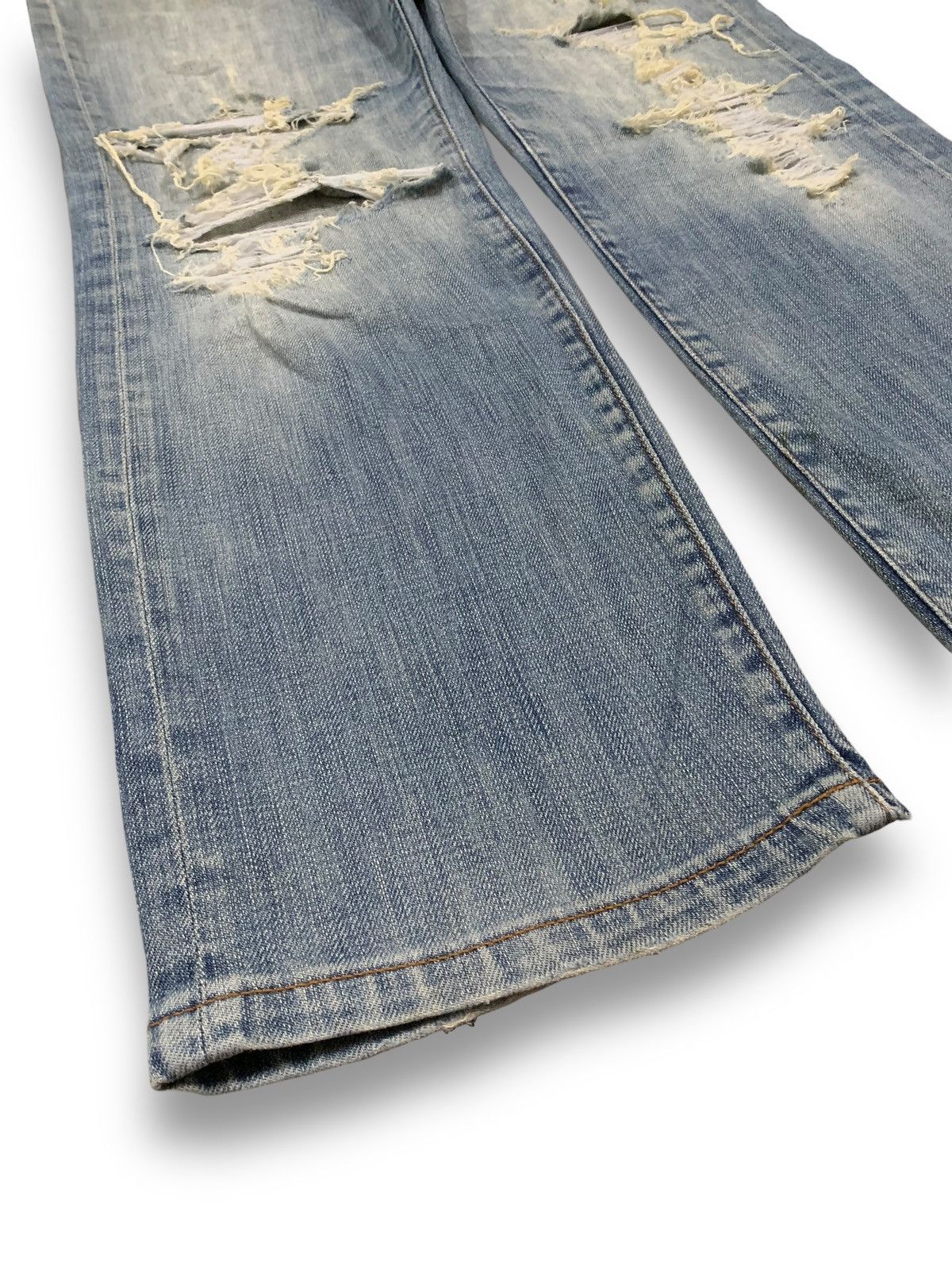 Japanese Brand Vintage Japanese Brand Dirty Mud Wash Loose Distressed Jeans Size US 35 - 9 Thumbnail