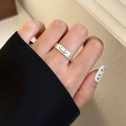VIBE Smile Picture Adjustable Ring Size ONE SIZE - 1 Thumbnail