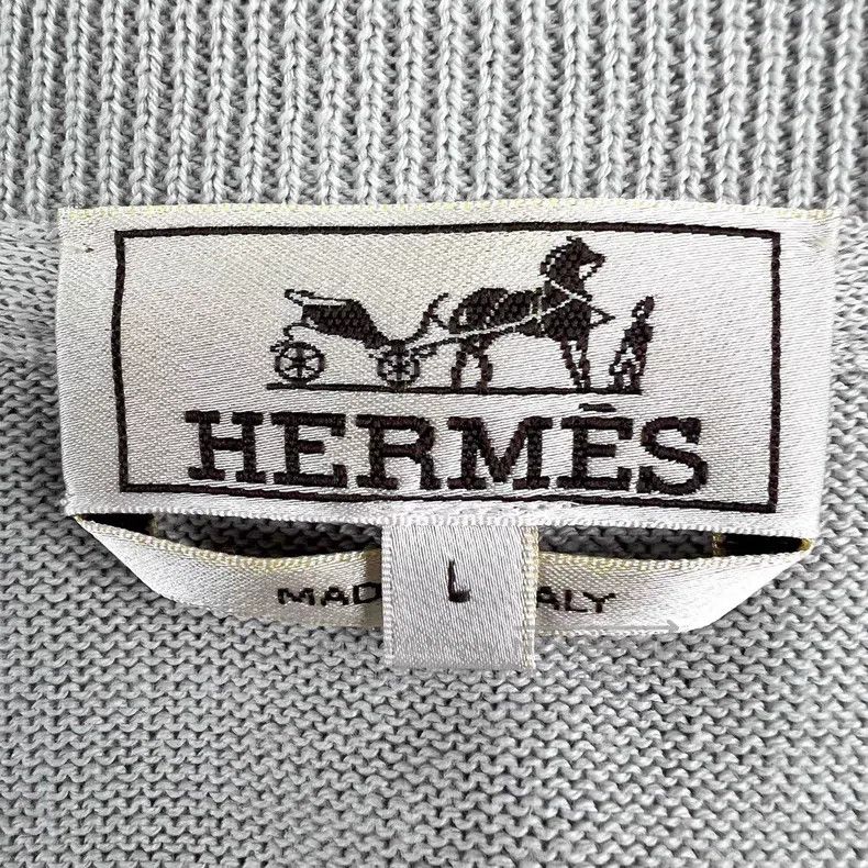 Hermes Hermes Gray Cashmere Cardigan Jacket Size US L / EU 52-54 / 3 - 4 Thumbnail