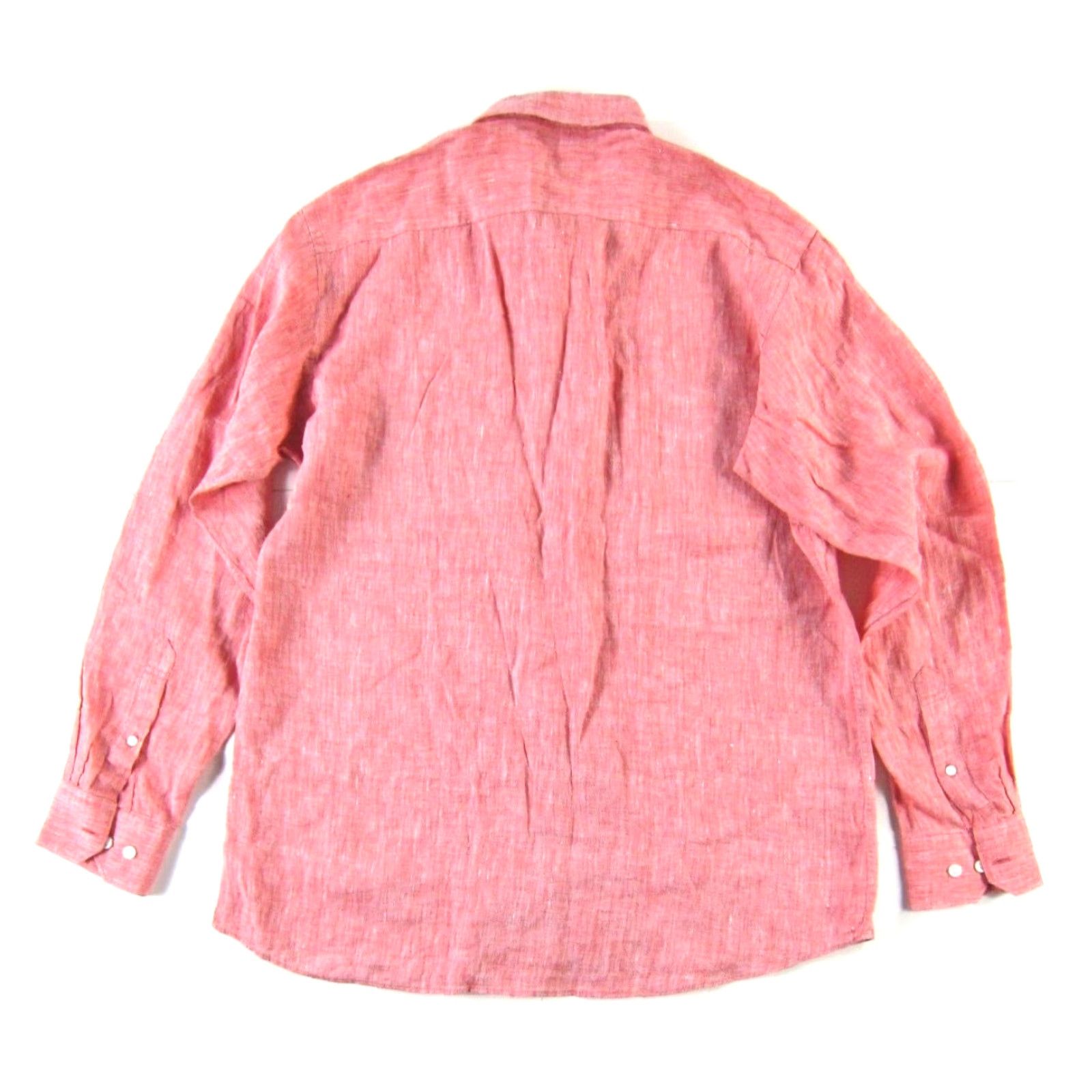 Vintage NWT Linen Club Studio Shirt Men 42 Large Pink Long Sleeve Contemporary Fit Size US XL / EU 56 / 4 - 2 Thumbnail