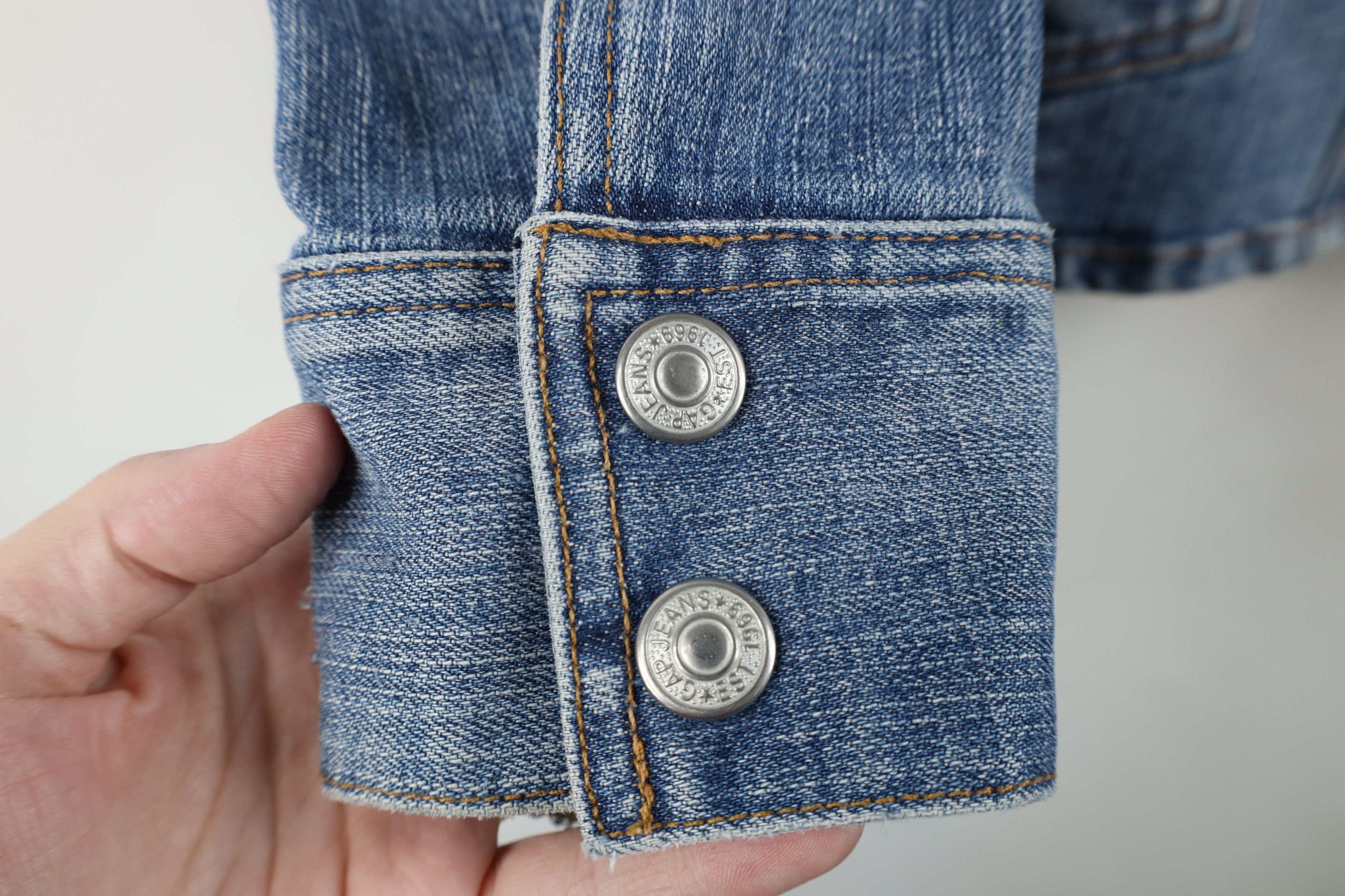 Gap Vintage Y2K 2003 Gap Stretch Western Denim Jean Jacket Size S / US 4 / IT 40 - 7 Thumbnail