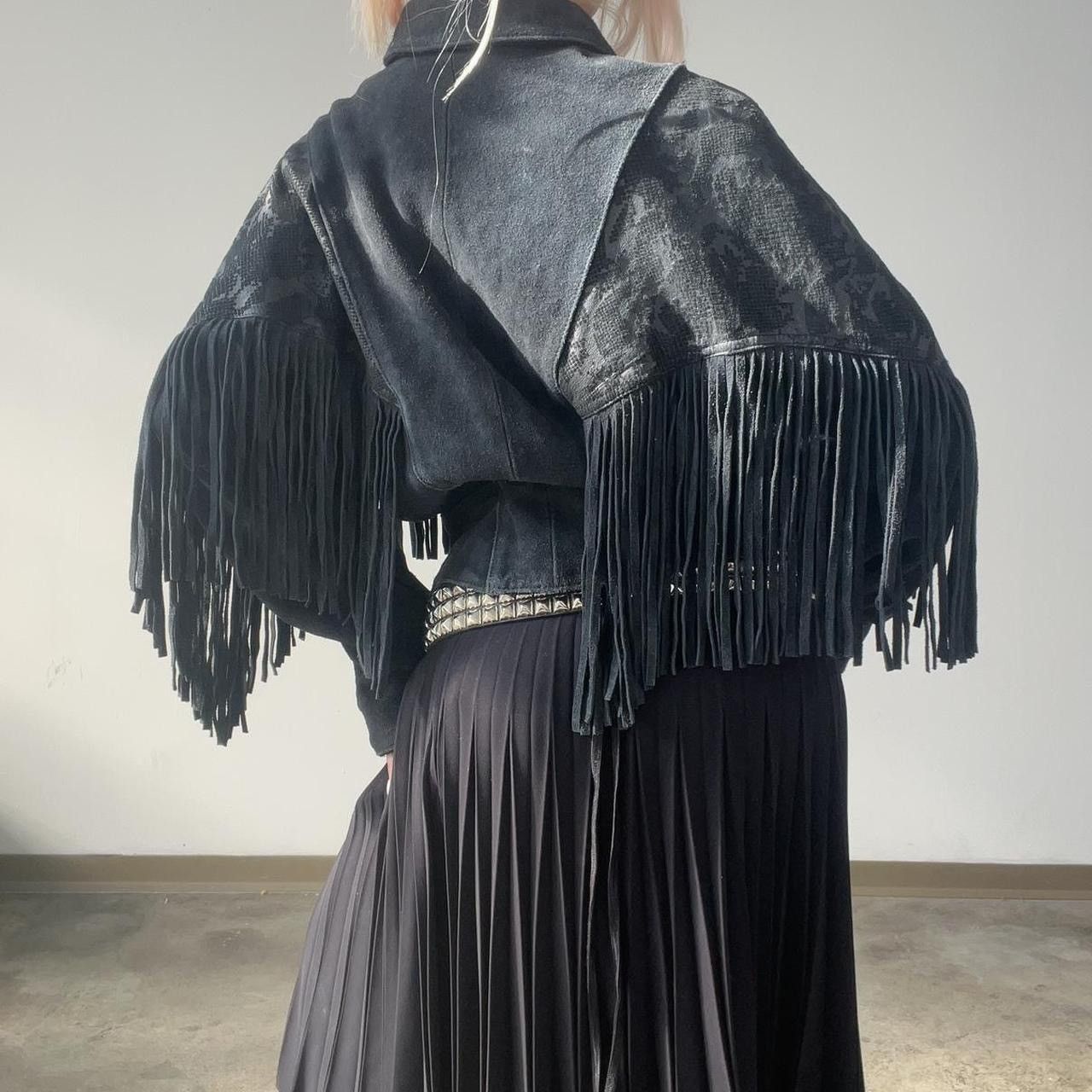 Vintage FRINGE&LEATHER_JACKET Size M / US 6-8 / IT 42-44 - 5 Thumbnail