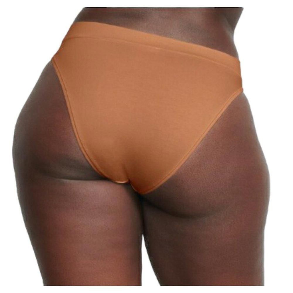 Designer CT641a Skims NWT Cotton Jersey Cheeky Tanga Panty Camel 4X Size ONE SIZE - 4 Thumbnail