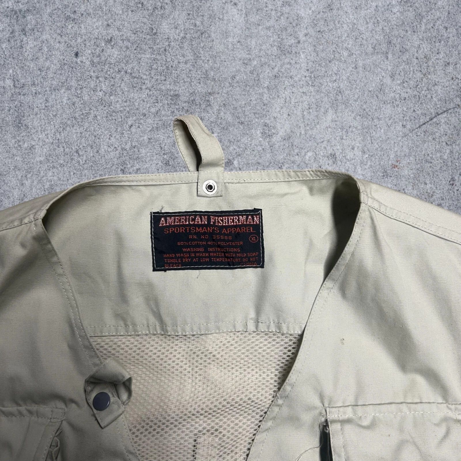 Vintage American Fisherman Vintage Beige Fishing Vest Mens XL Outdoo Size US XL / EU 56 / 4 - 2 Thumbnail