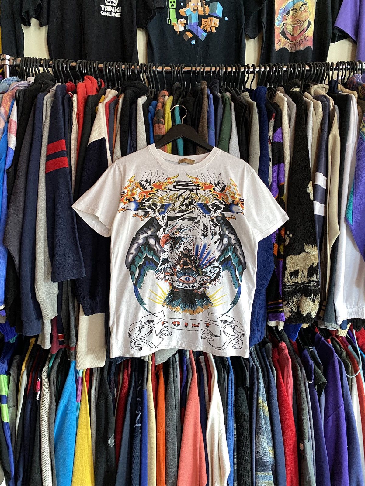 Ed Hardy VINTAGE REALLY POINT ED HARDY STYLE T-SHIRT y2k Size US M / EU 48-50 / 2 - 1 Thumbnail