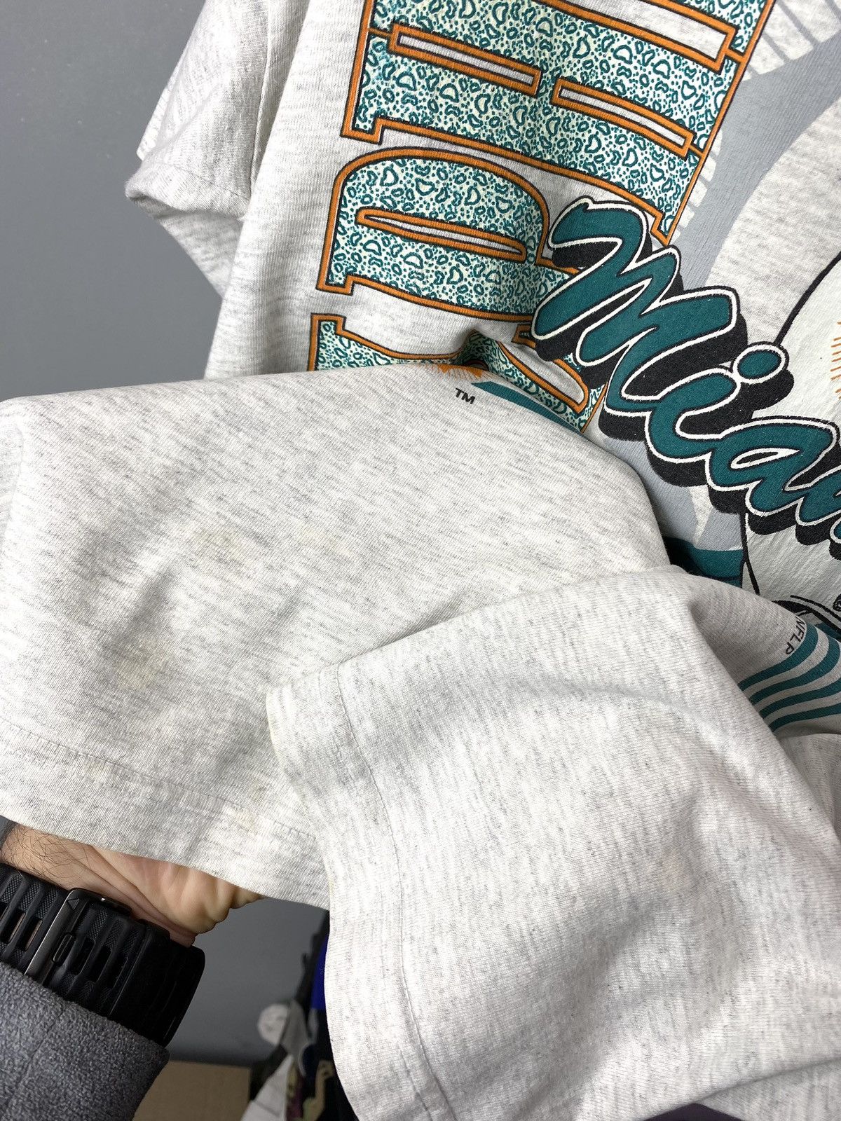 NFL Vintage 1995 NFL Dolphins Miami T Shirt Size US XL / EU 56 / 4 - 10 Thumbnail