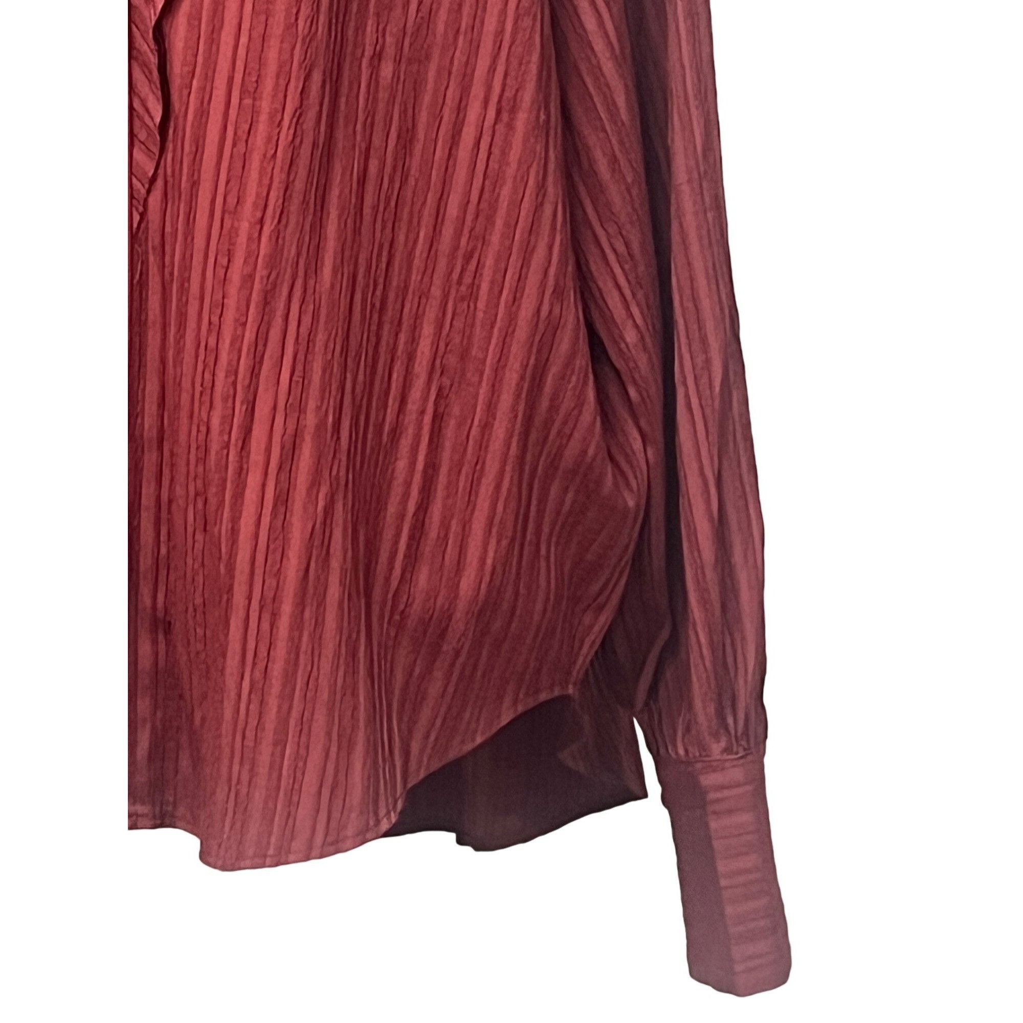 Topshop Topshop textured panel shirt in berry, Sz. 6 Size M / US 6-8 / IT 42-44 - 10 Thumbnail