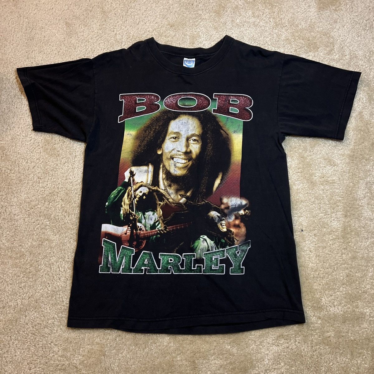Vintage Large Vintage 90s Bootleg Bob Marley Rap Tee Graphic Tee Size US L / EU 52-54 / 3 - 1 Thumbnail