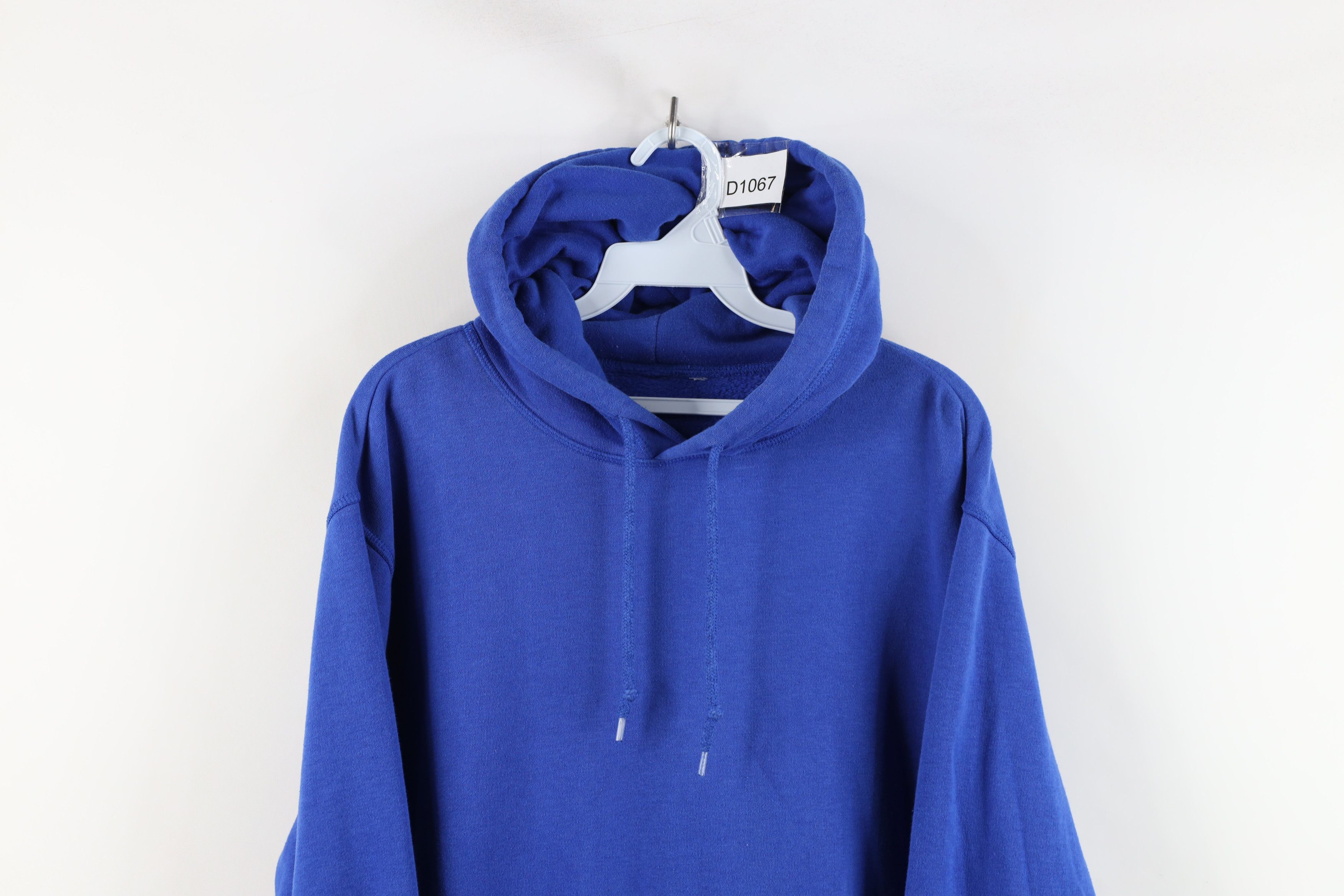 Vintage Vintage 90s Y2K Streetwear Hoodie Sweatshirt Royal Blue Size US M / EU 48-50 / 2 - 2 Thumbnail