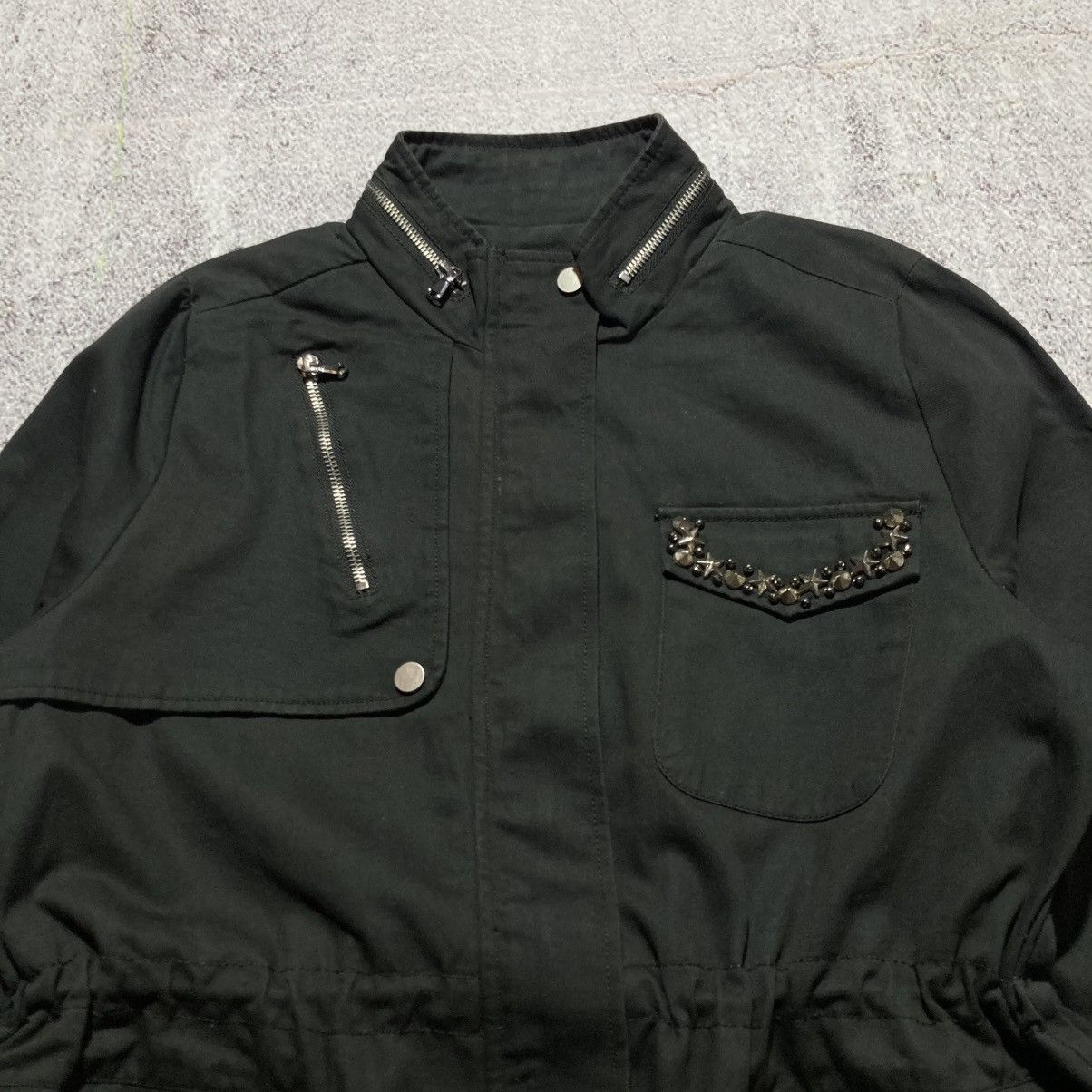 Japanese Brand 2000s Yetts Studded Pocket Jacket Black Lgb Punk Goa Style Size US XL / EU 56 / 4 - 3 Thumbnail