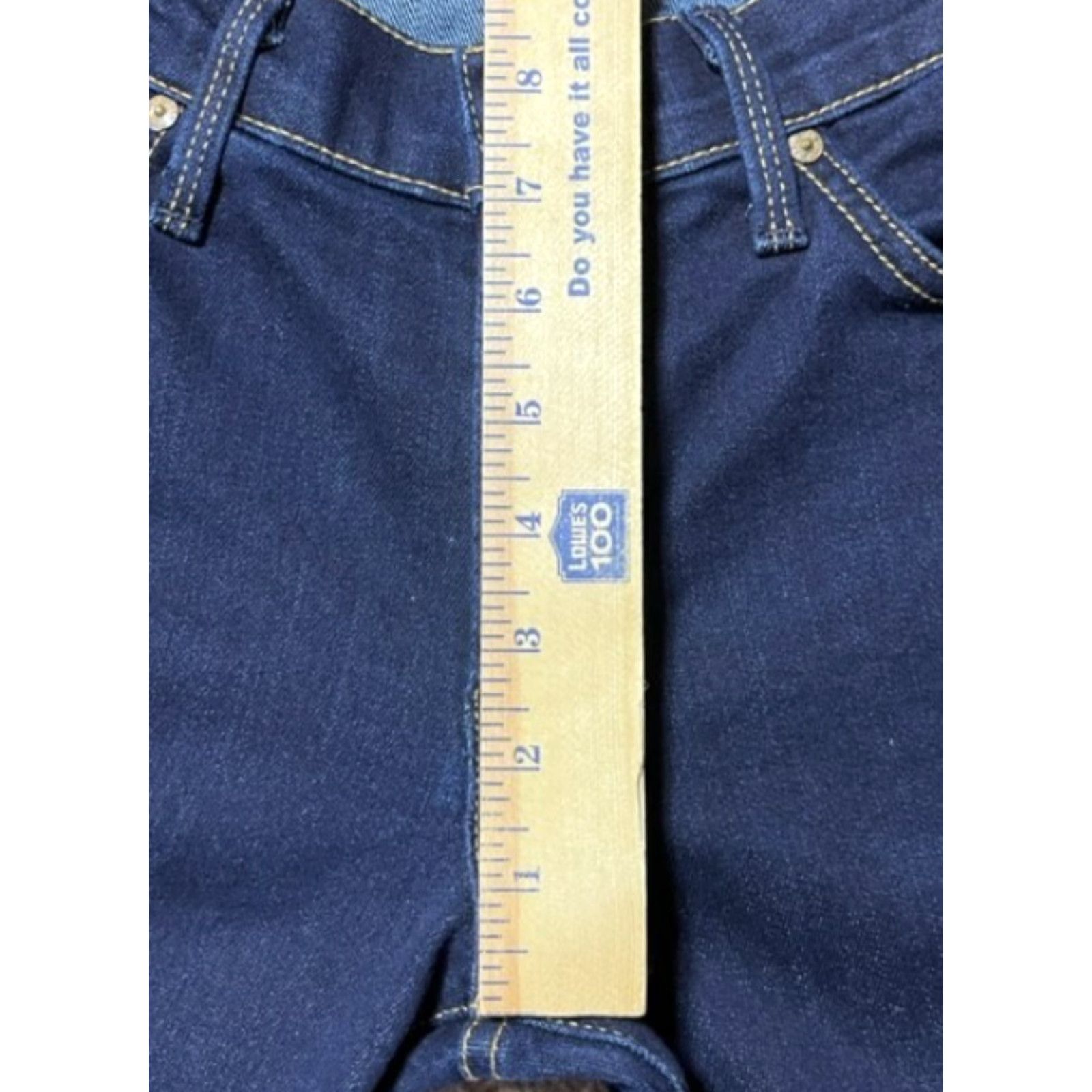 Denime James Jeans Womens 29 Hector Low Rise Bootcut Dark Wash Denim Stretch Blue Jeans Size 29" - 4 Thumbnail