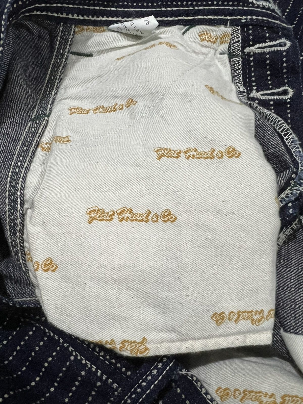 Loopwheeler The Flat Head Indigo Wabash Railroad Striped Painter Denim Size US 29 - 8 Thumbnail