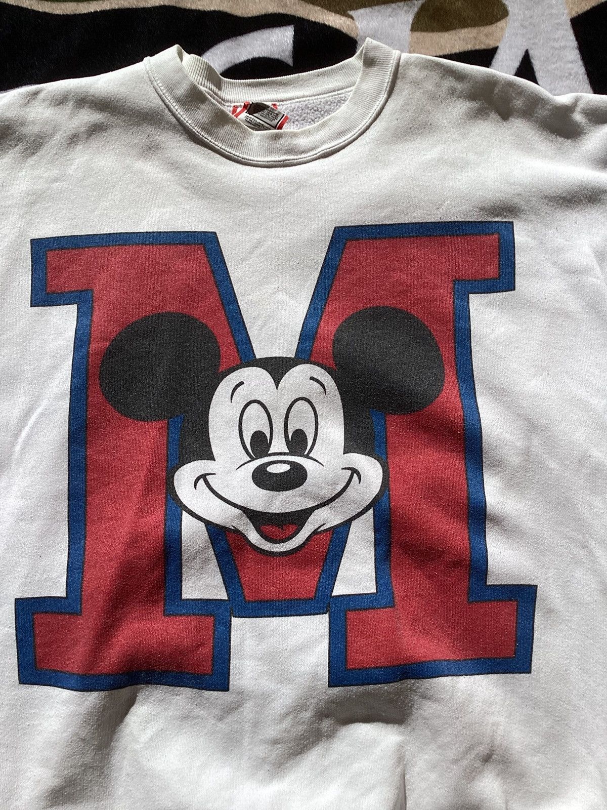 Disney Vtg Mickey Mouse Walt Disney designs USA made osfa sweatshrt Size US XL / EU 56 / 4 - 2 Thumbnail