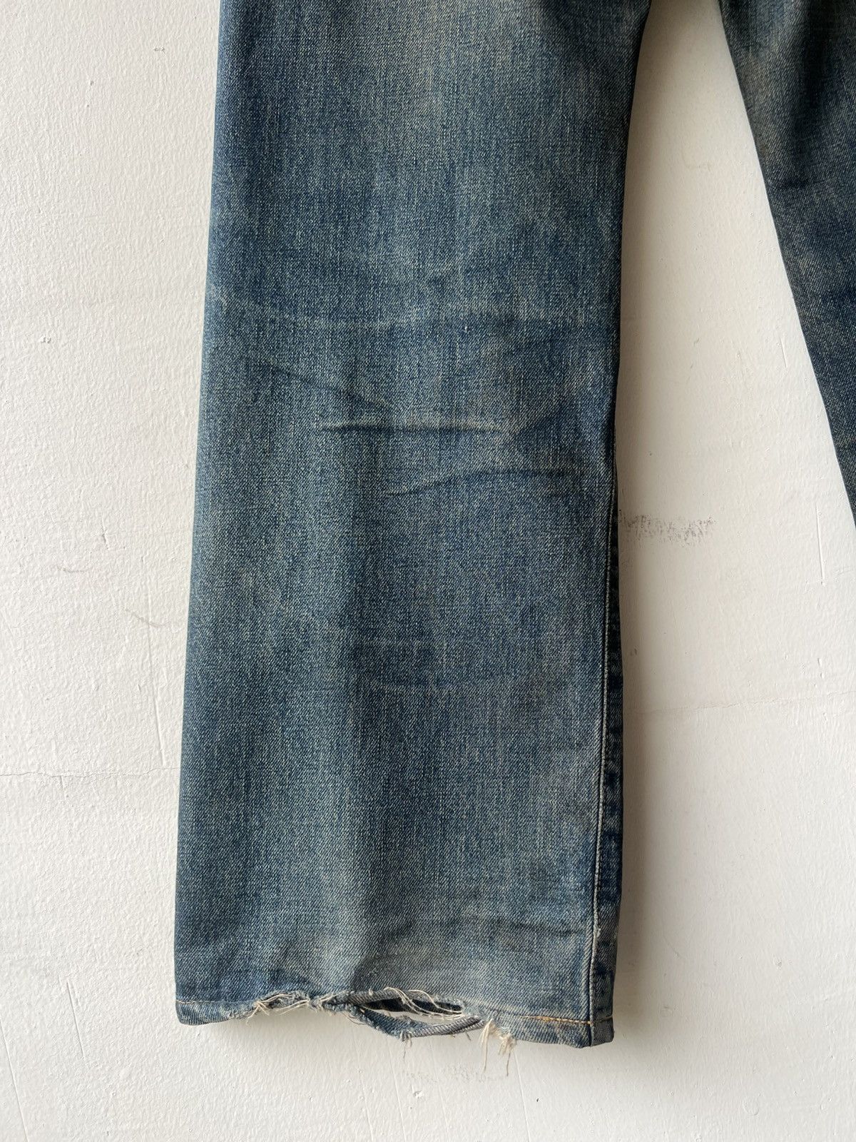 Edwin Vintage Y2K 2000s Edwin Aging Dirty Mud Denim Selvedge Jeans Size US 29 - 18 Thumbnail