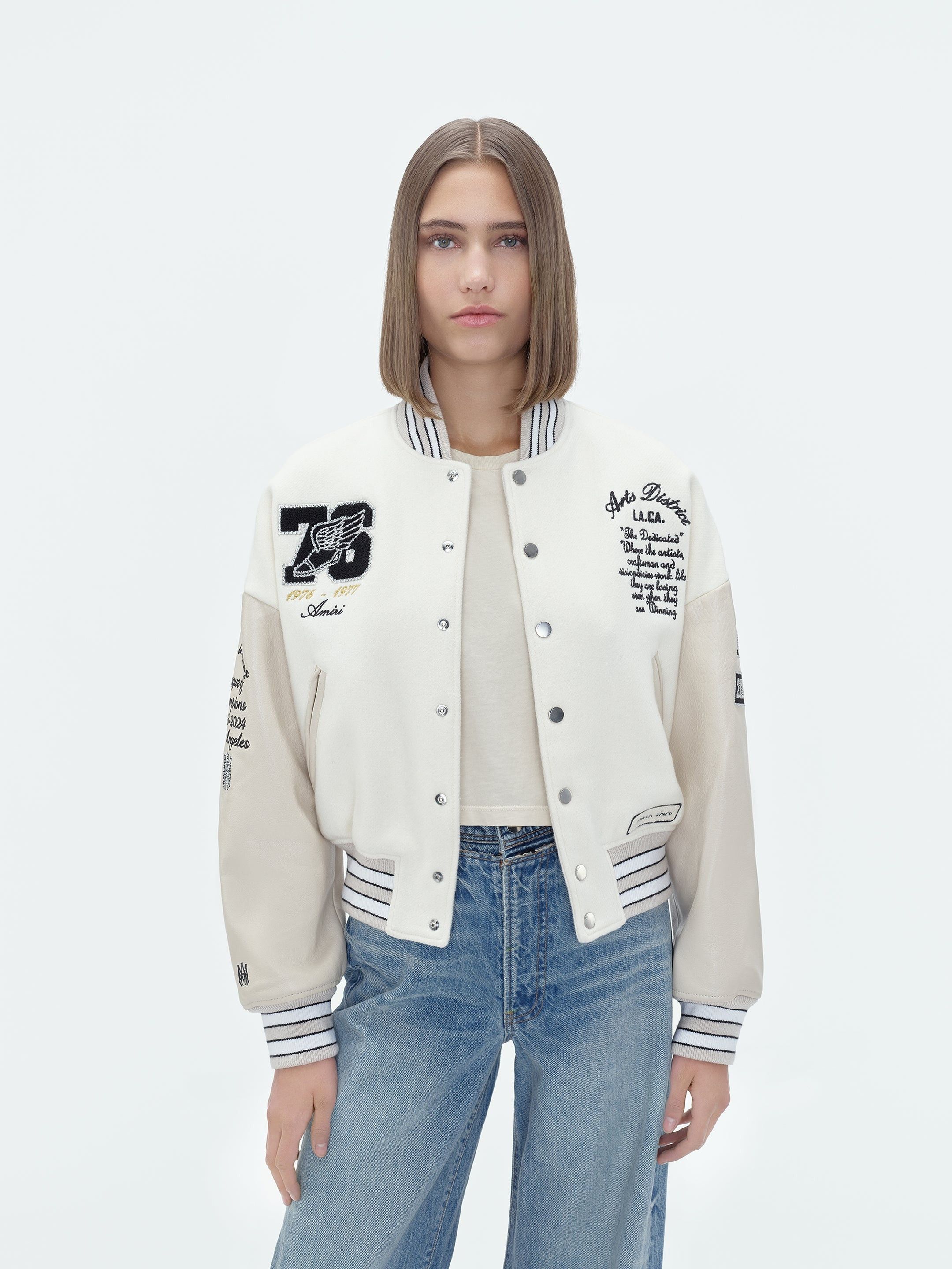 Amiri oc11z0225 Eagle Varsity Bomber Jacket in Multicolor Size XL / US 12-14 / IT 48-50 - 4 Thumbnail