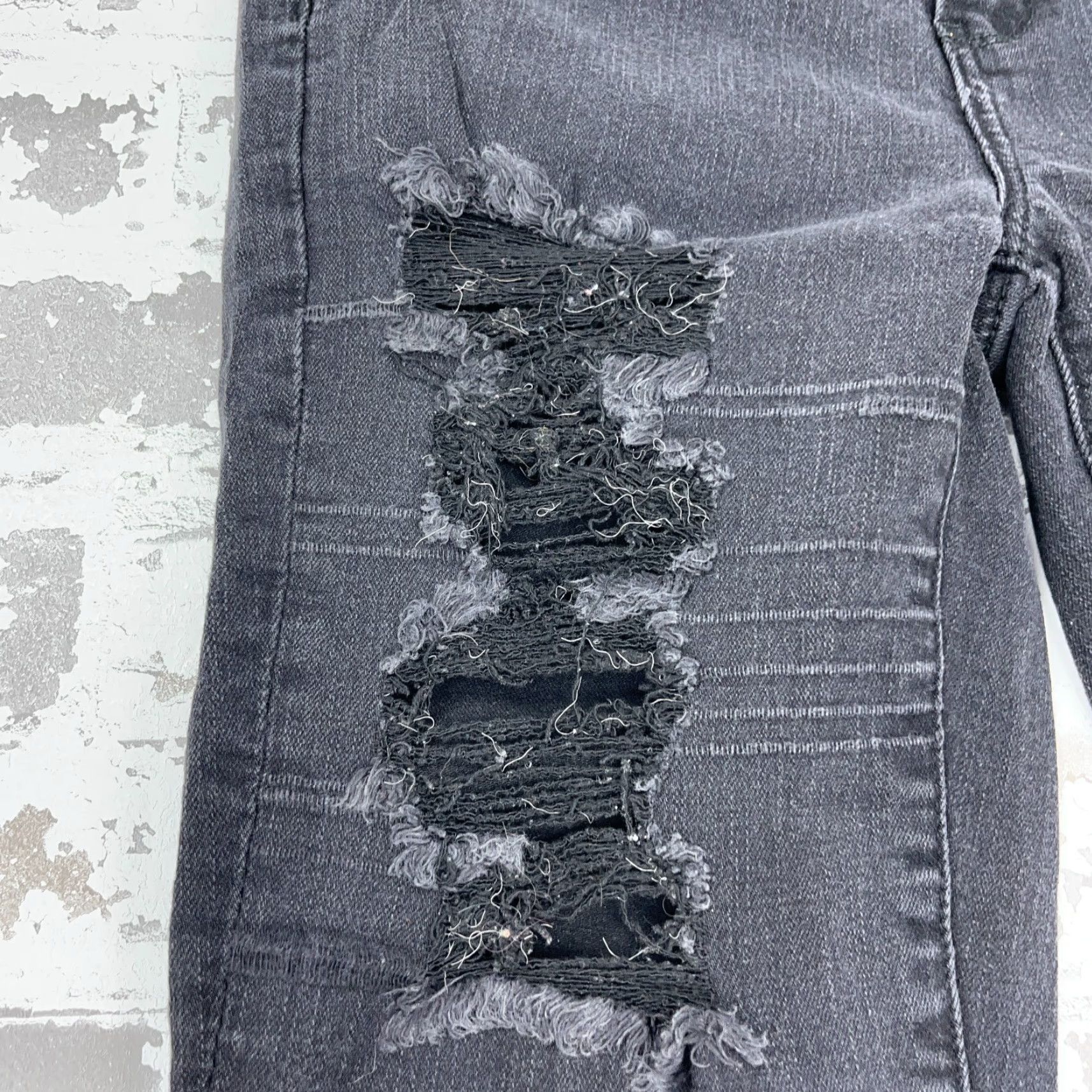 American Eagle Outfitters American Eagle Outfitters Jeans Women 8 Black High Rise Jegging Ripped Distressed Charcoal Wash 5-Pocket Denim Pant Size 30" / US 8 / IT 44 - 5 Thumbnail