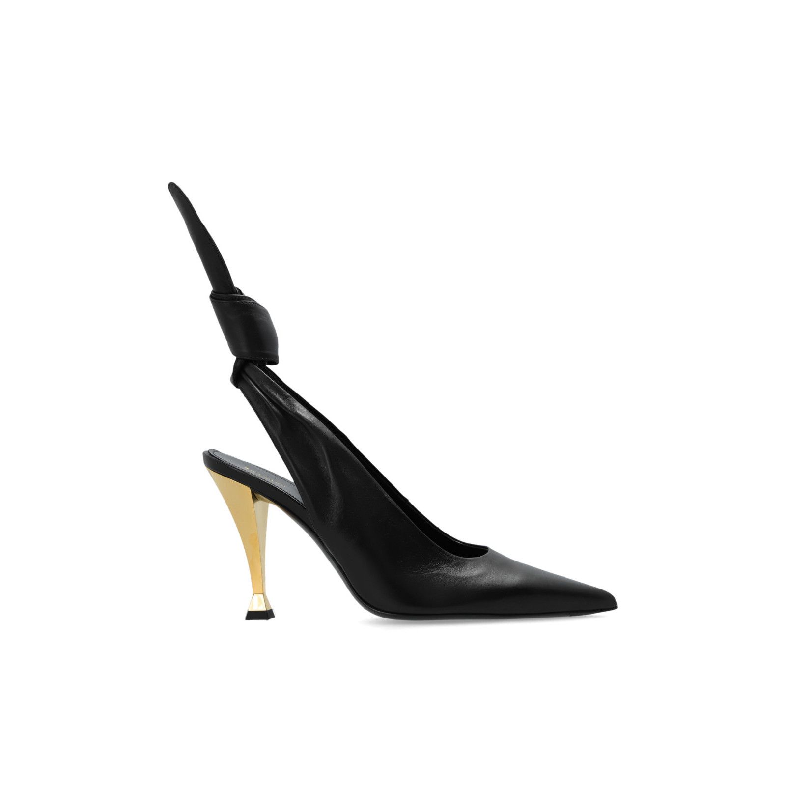 GIVENCHY Beauv Black Lace Up Leather 110mm Heel Sandals New