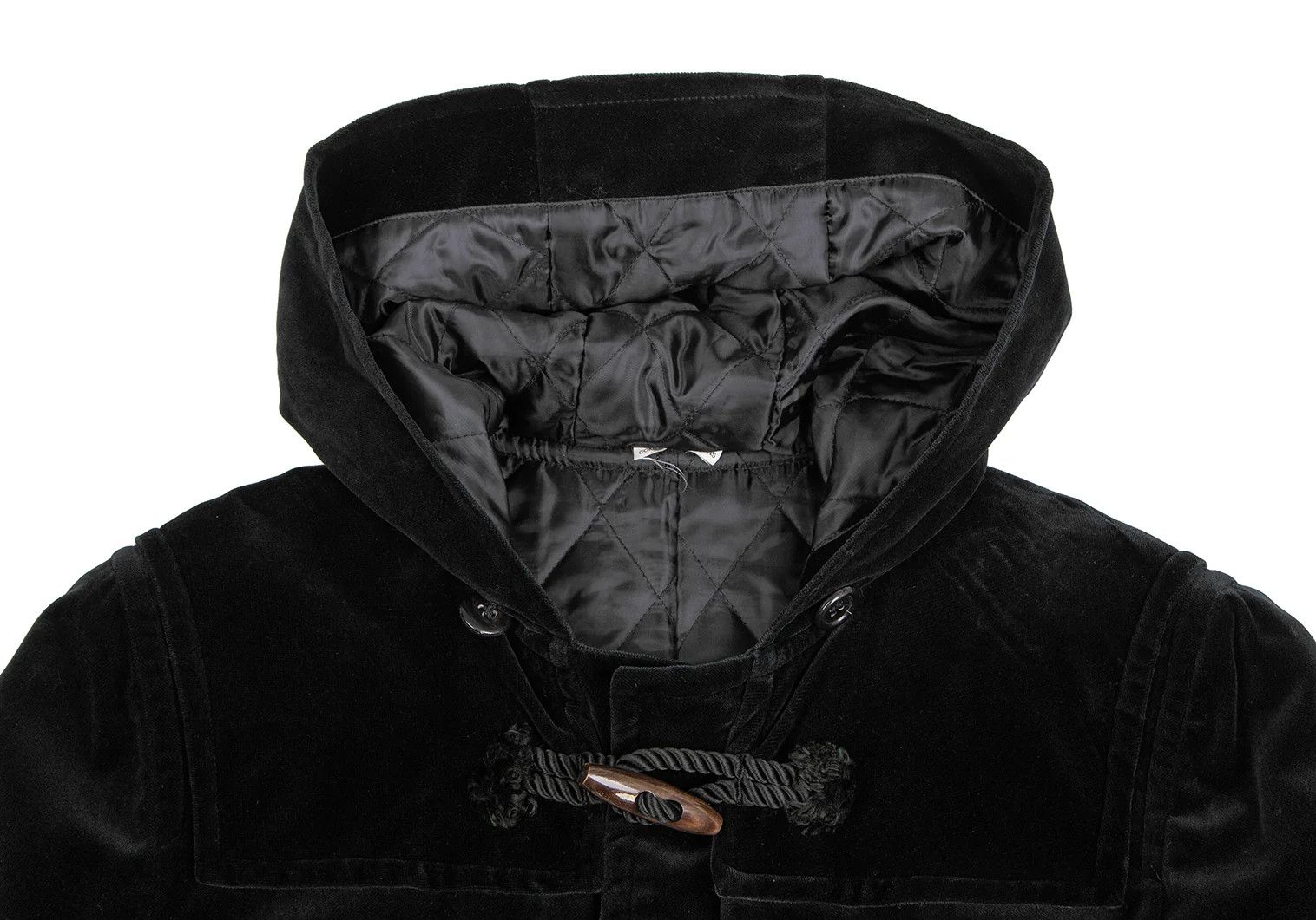 Comme des Garcons Homme Plus Velvet Duffle Coat in Black Size S Size US S / EU 44-46 / 1 - 6 Thumbnail