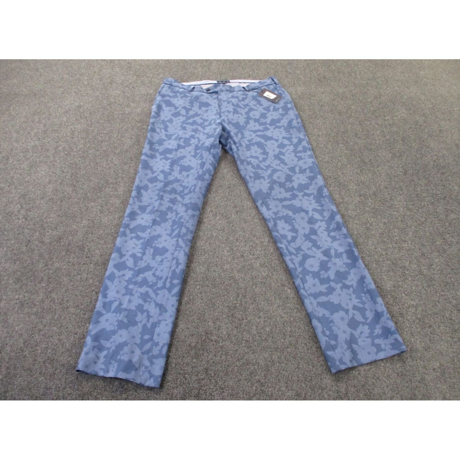 Peter Millar Peter Millar Pants Mens 33 X 32 Floral Straight Chino Business Casual Formal Travel Golf NEW Blue Pants Mens Regular Straight Chino Peter Millar Size US 33 - 2 Thumbnail
