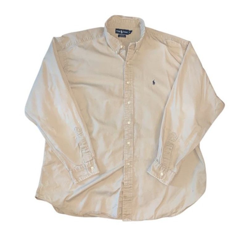 Ralph Lauren Polo Ralph Lauren Blake Button Shirt Khaki Long Sleeve XXL Size US XXL / EU 58 / 5 - 1 Thumbnail
