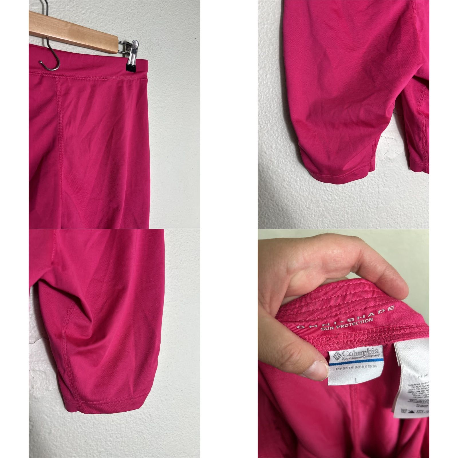 Pinko Columbia Women’s L Cycling Shorts Omni Shade Pink 28x10 Activewear Womens Size 36" / US 14 / IT 50 - 8 Thumbnail