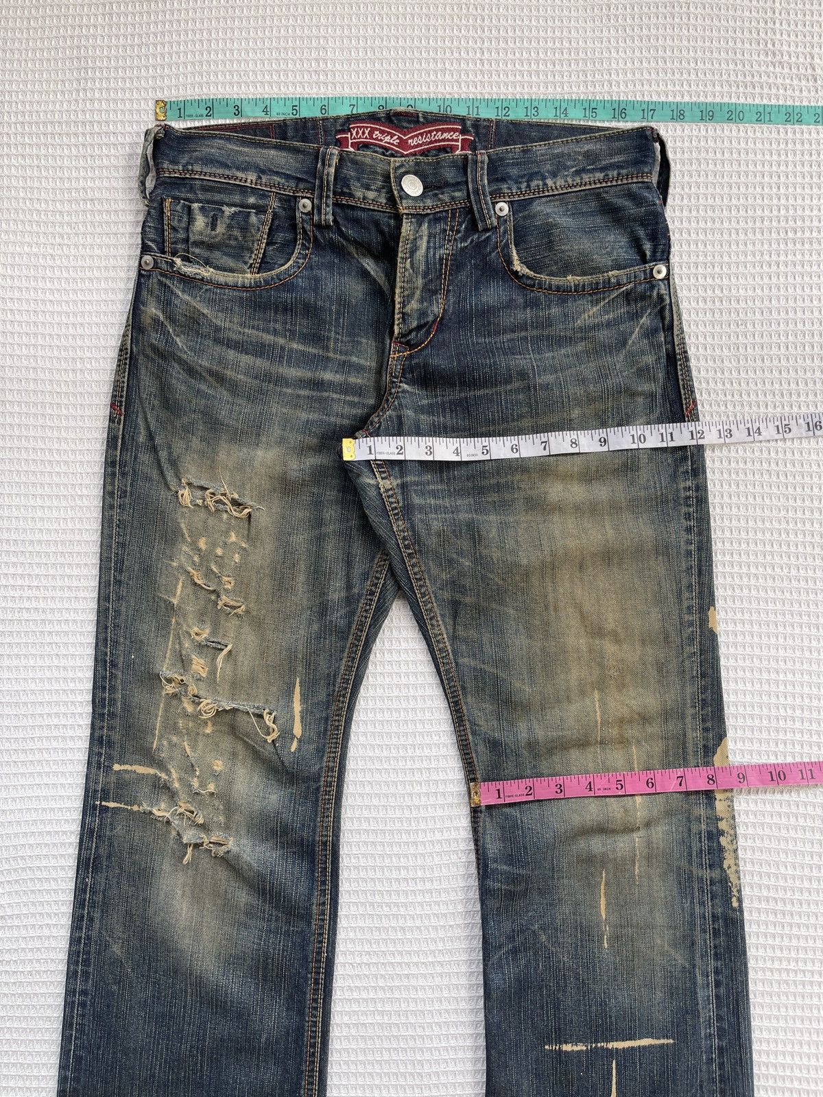 Japanese Brand RARE🔥 LIBERTO Distressed Denime Jeans Size US 35 - 13 Thumbnail