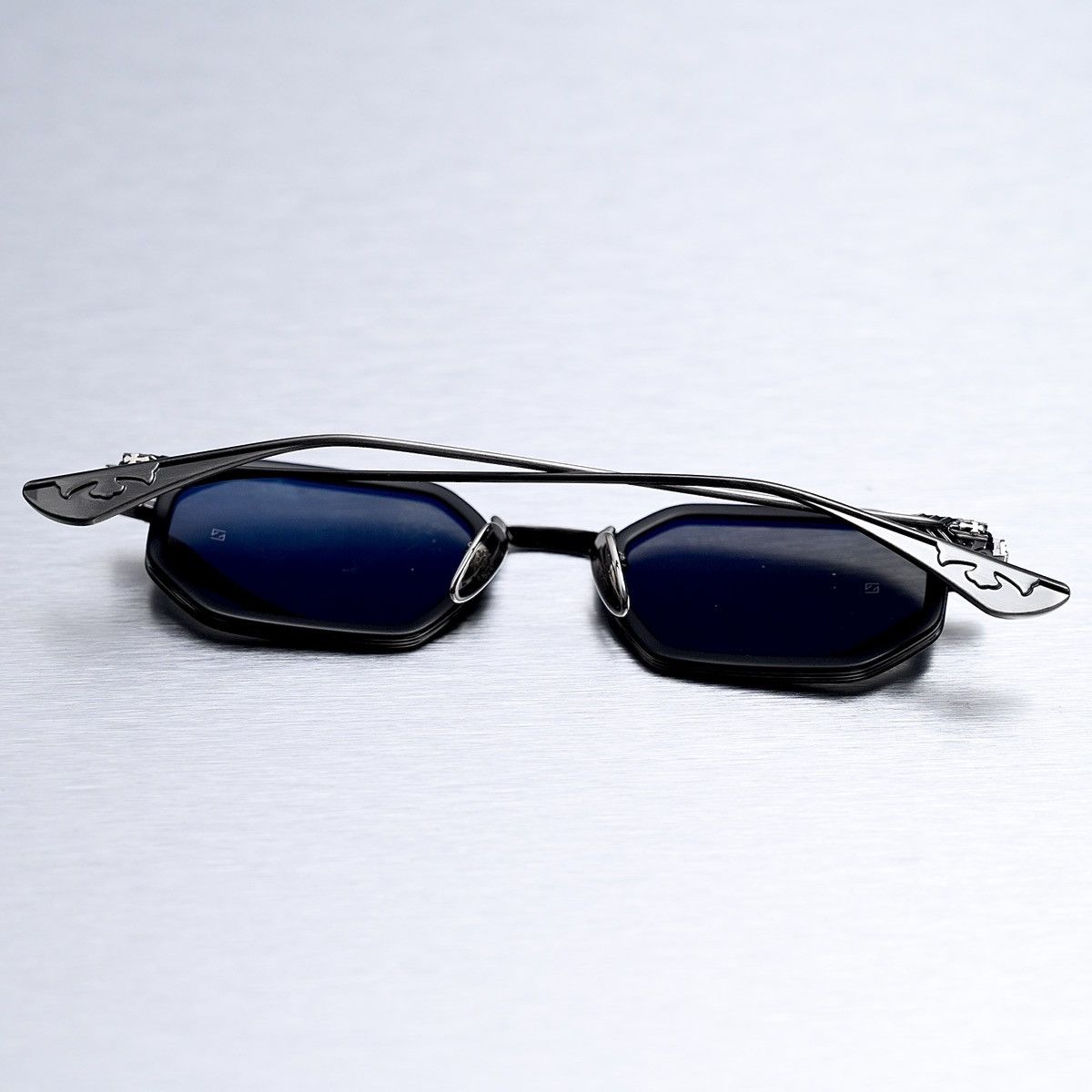 Chrome Hearts CHROME HEARTS STYLIDA MATTE BLACK/PEWTER SUNGLASSES Size ONE SIZE - 10 Thumbnail