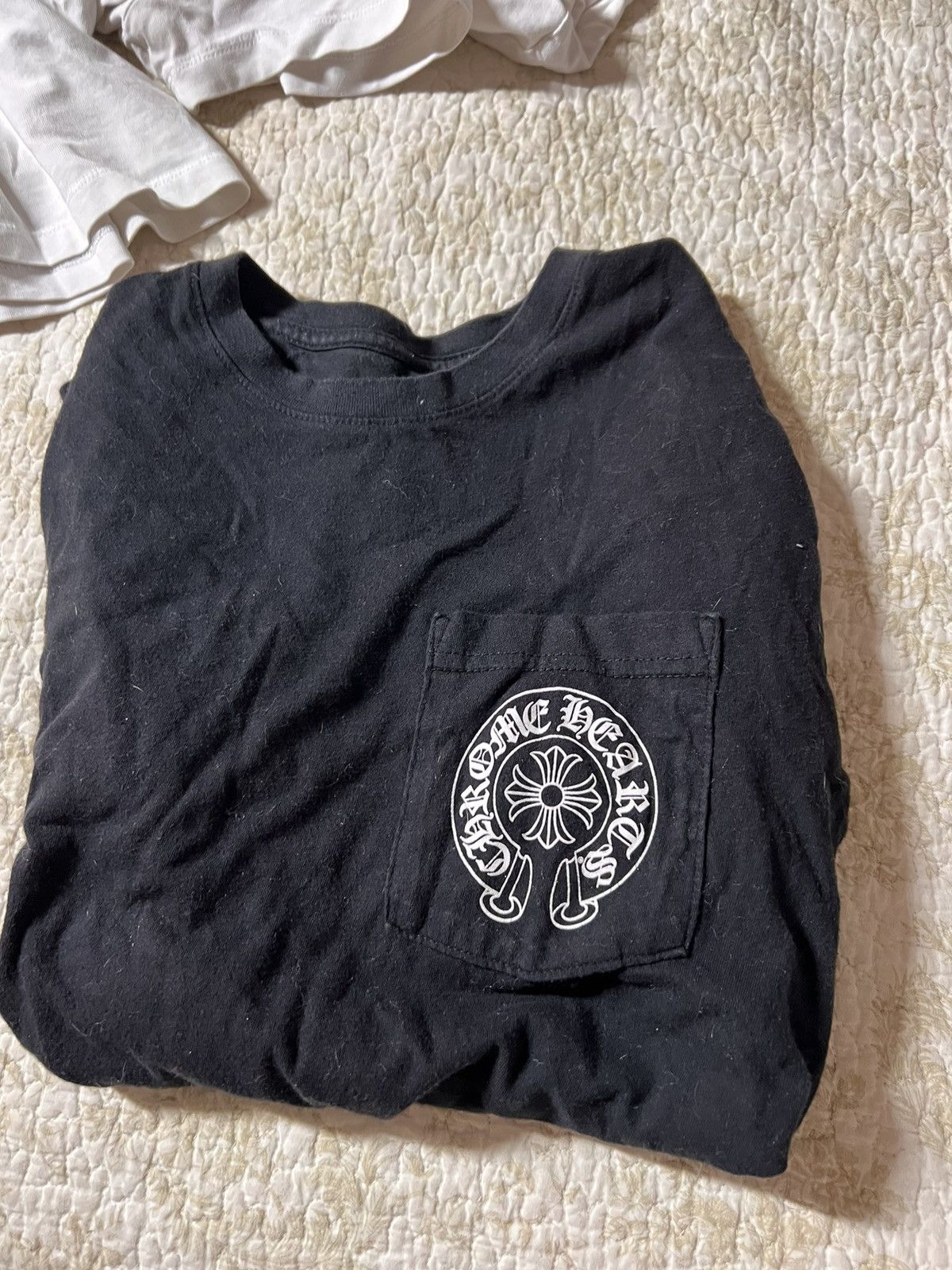 Chh Chrome Hearts T Shirts Pocket Handmade Button Casual Short Sleeve T-Shirt main image 1