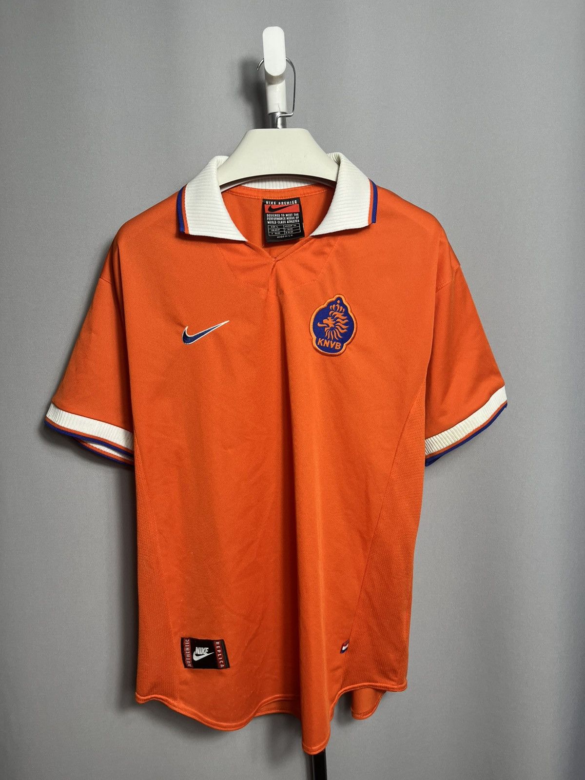Nike HOLLAND NETHERLANDS 1996 1997 HOME FOOTBALL SHIRT Uhlenbeek Size US XL / EU 56 / 4 - 1 Thumbnail