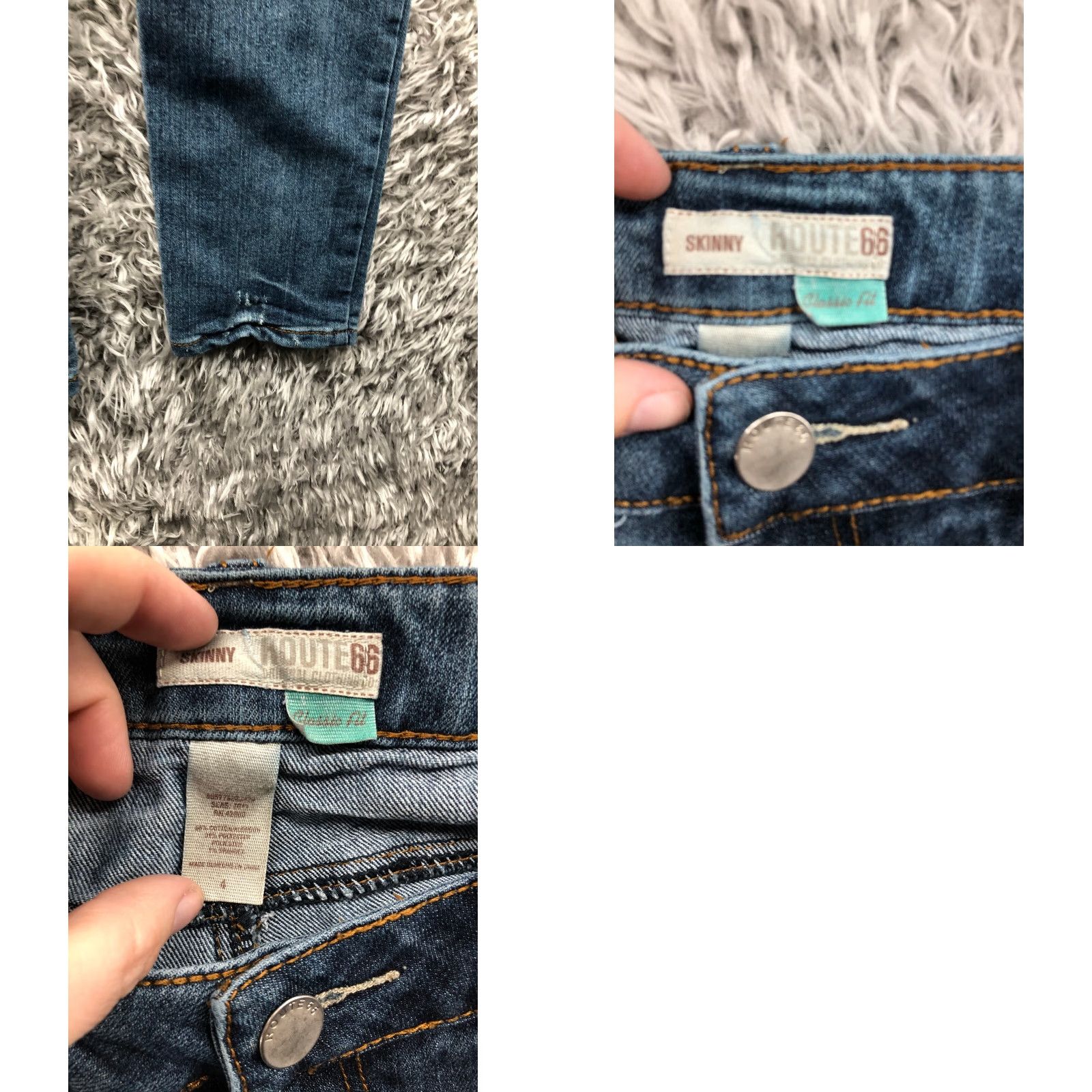 Route 66 Route 66 Jeans Womens Size 4 Mid Rise Skinny Dark Wash Blue Denim Size 27" / US 4 / IT 40 - 8 Thumbnail