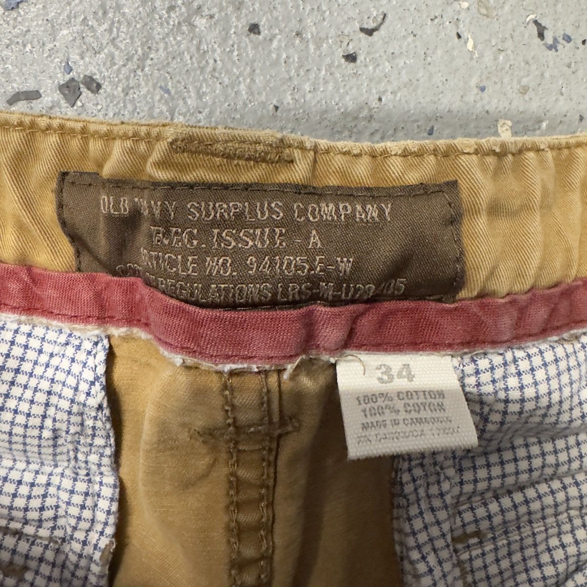 Old Navy × Vintage Vintage Old Navy Surplus Cargo Shorts 34 Military Baggy Y2K Size US 34 / EU 50 - 8 Thumbnail