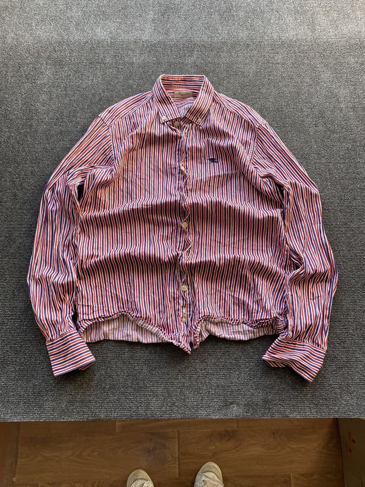 Burberry 🔥Burberry brit button down shirt luxury vintage mens Size US M / EU 48-50 / 2 - 1 Thumbnail