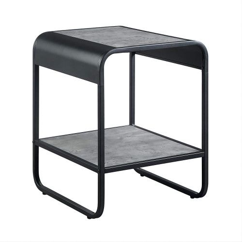 Designer × Homemade ACME Raziela End Table, Concrete Gray & Black Finish LV01146 Size US L / EU 52-54 / 3 - 4 Thumbnail