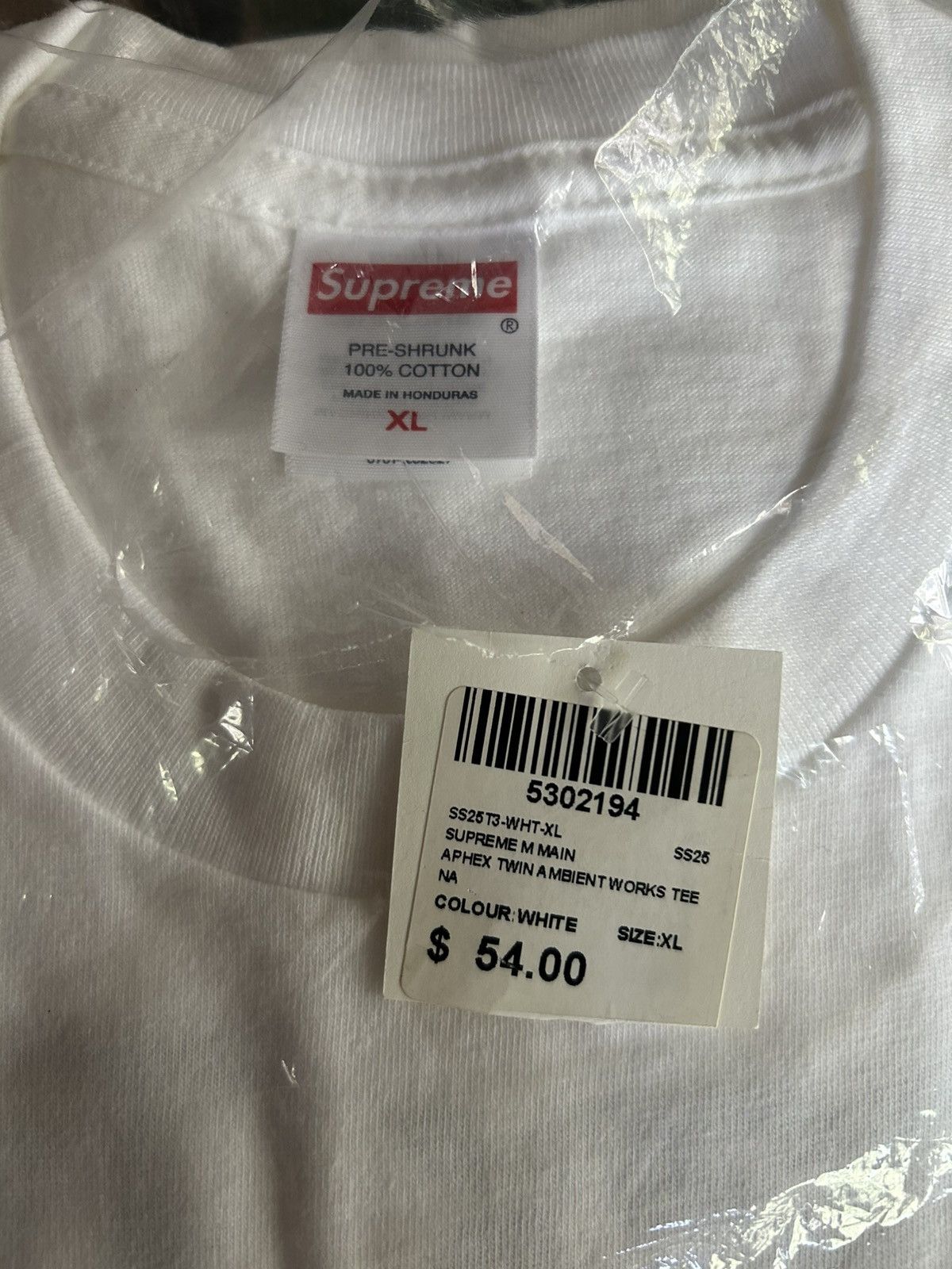 Supreme Supreme Aphex Twin Ambient Works Tee White XL SS25 Size US XL / EU 56 / 4 - 6 Thumbnail
