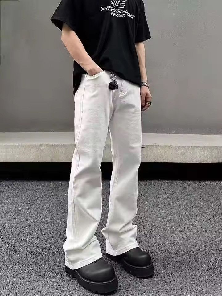 Japanese Brand Stacked Denim - Wide Leg Streetwear Relaxed Fit Size US 32 / EU 48 - 2 Thumbnail