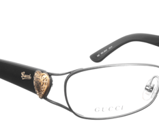 Gucci Gucci 00s Black Glasses with Gold Hearts Size ONE SIZE - 4 Thumbnail