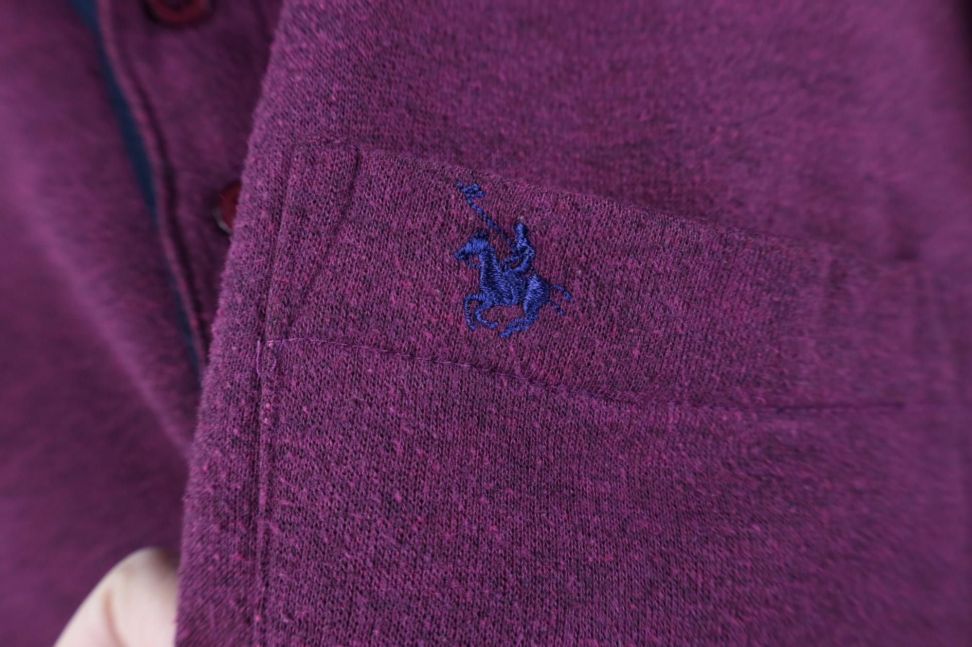 Vintage Vintage 90s Streetwear Collared Pullover Sweatshirt Purple Size US XL / EU 56 / 4 - 4 Thumbnail