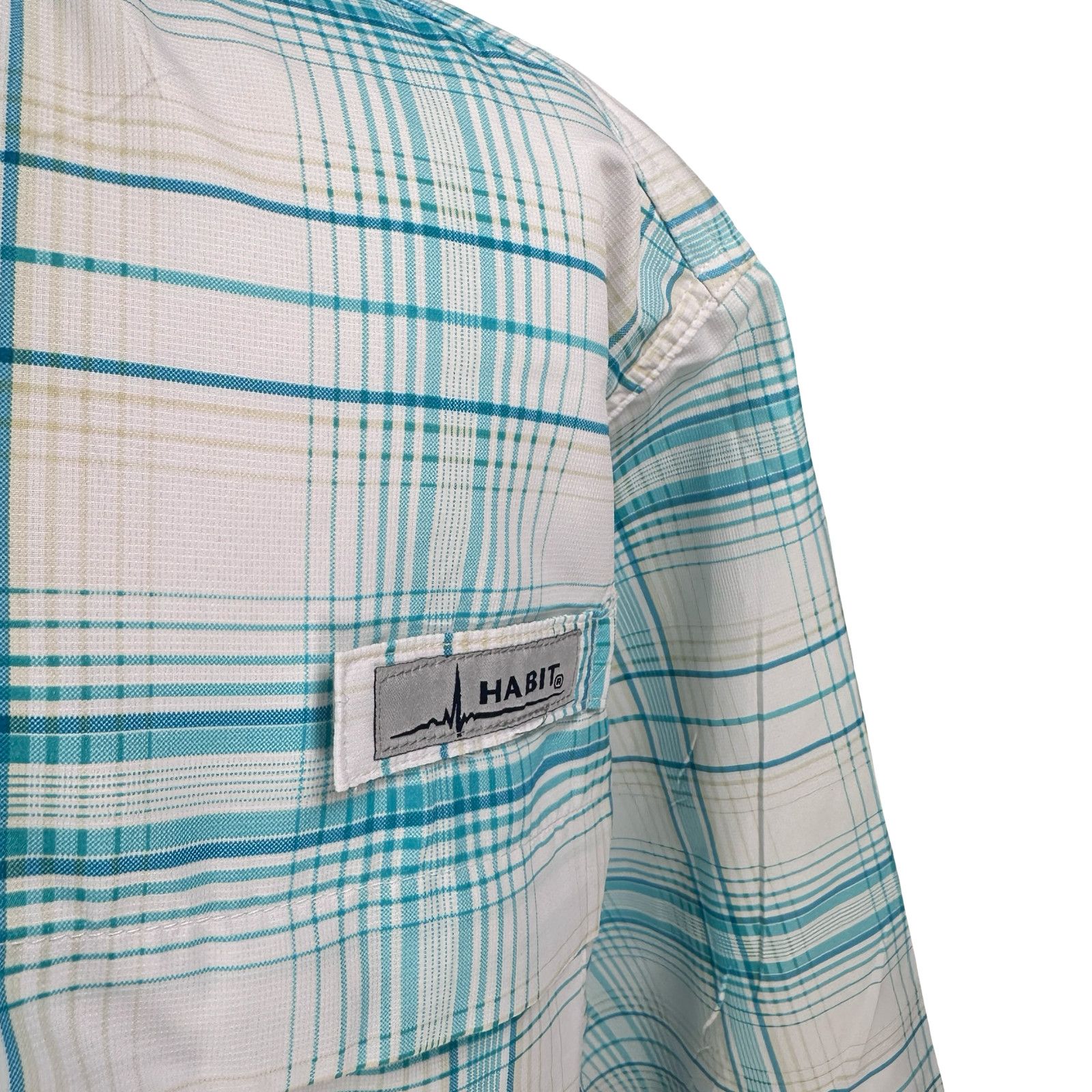 Other Habit Fishing Shirt Men 2XL XXL Blue Curacao Upstream Plaid Size US XXL / EU 58 / 5 - 2 Thumbnail