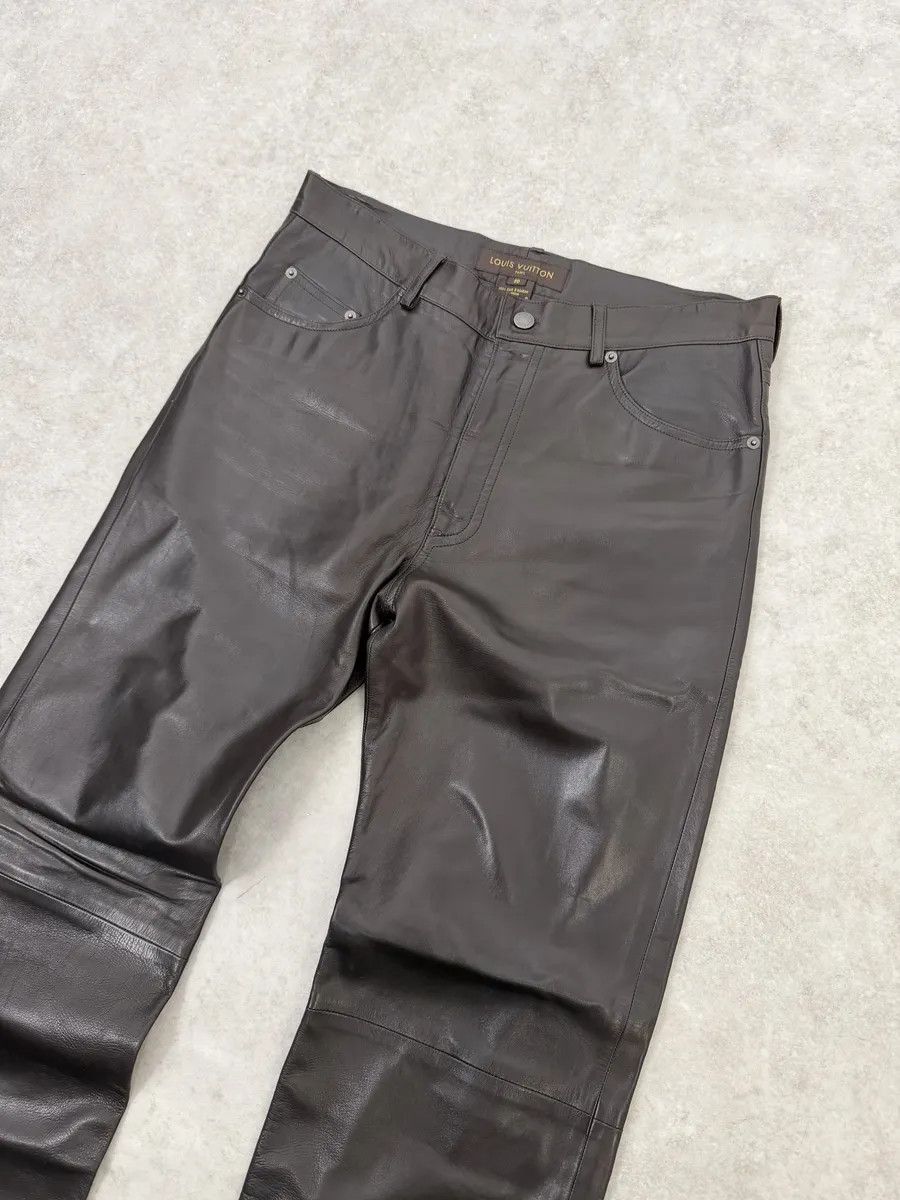 Louis Vuitton Louis Vuitton Brown Classy Lambskin Leather Pants Size US 32 / EU 48 - 10 Thumbnail