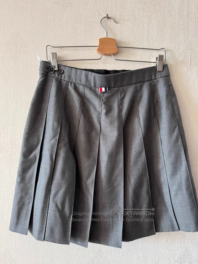 Thom Browne Thom Browne Gray Wool Pleated Short Skirt Size 28" / US 6 / IT 42 - 3 Thumbnail