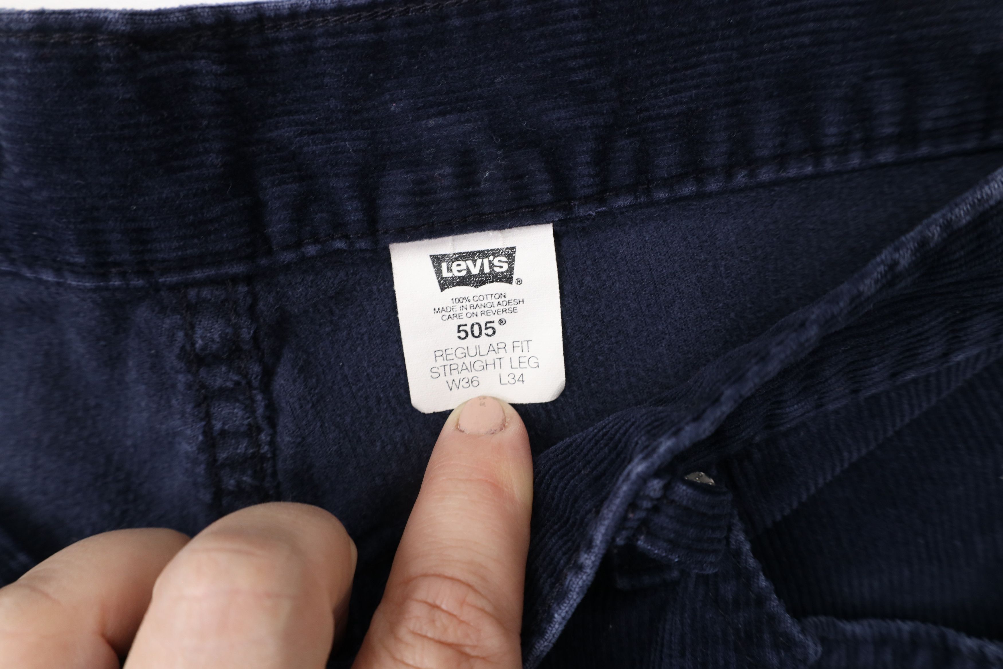 Levi's × Vintage Vintage Y2K 2002 Levis 505 Straight Leg Corduroy Pants Size US 36 / EU 52 - 10 Thumbnail