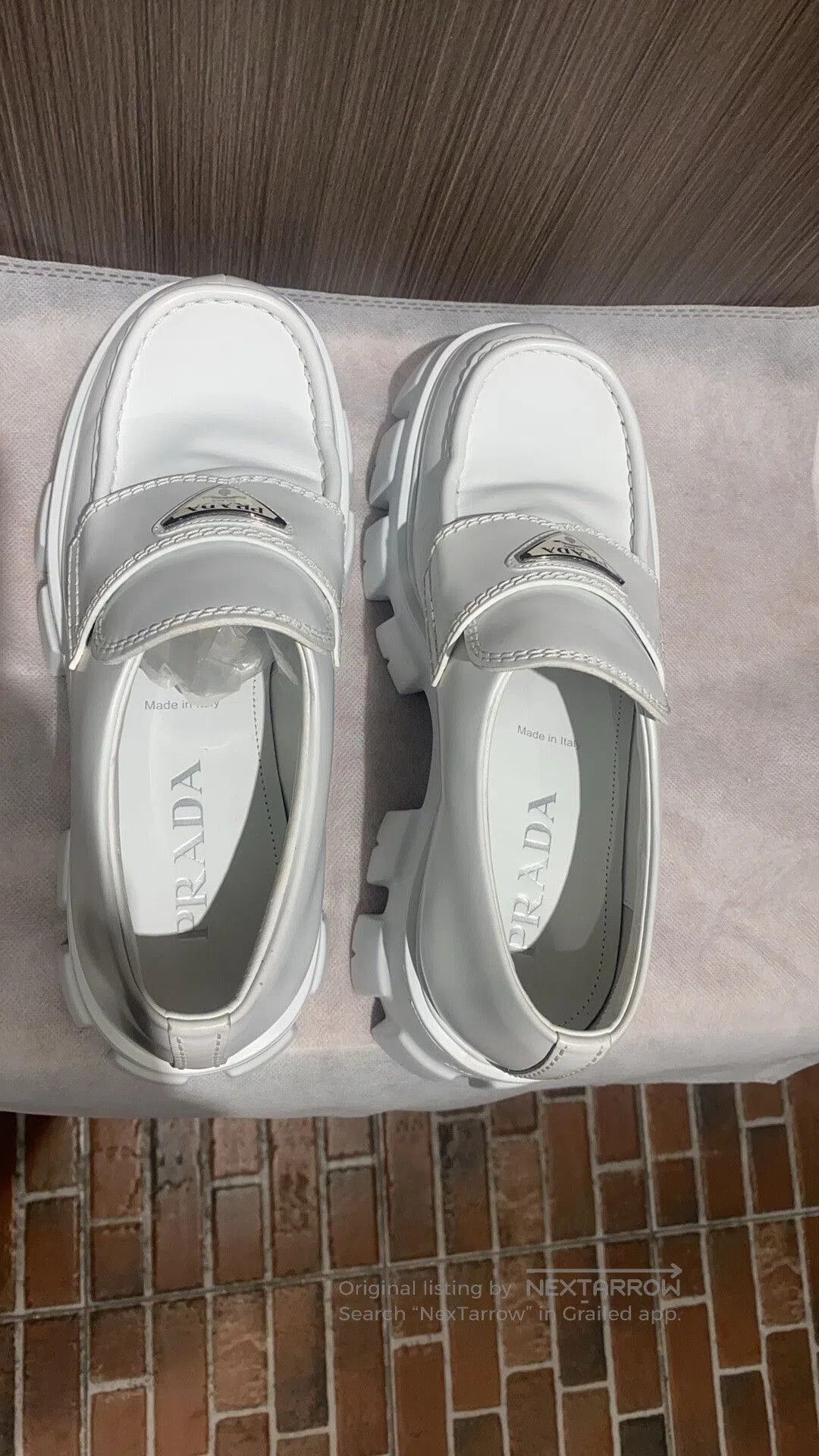 Prada Prada White Platform Loafers. Size US 7 / IT 37 - 8 Thumbnail