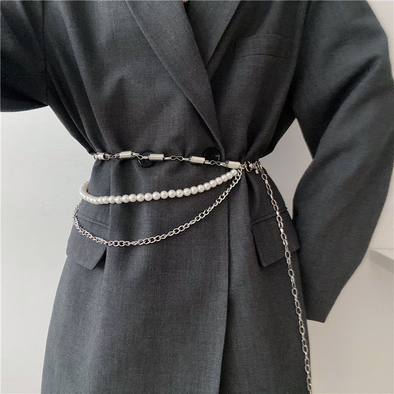 Designer New Design Vintage Belt Riveted Belts Menswear Accessories Size ONE SIZE - 2 Thumbnail