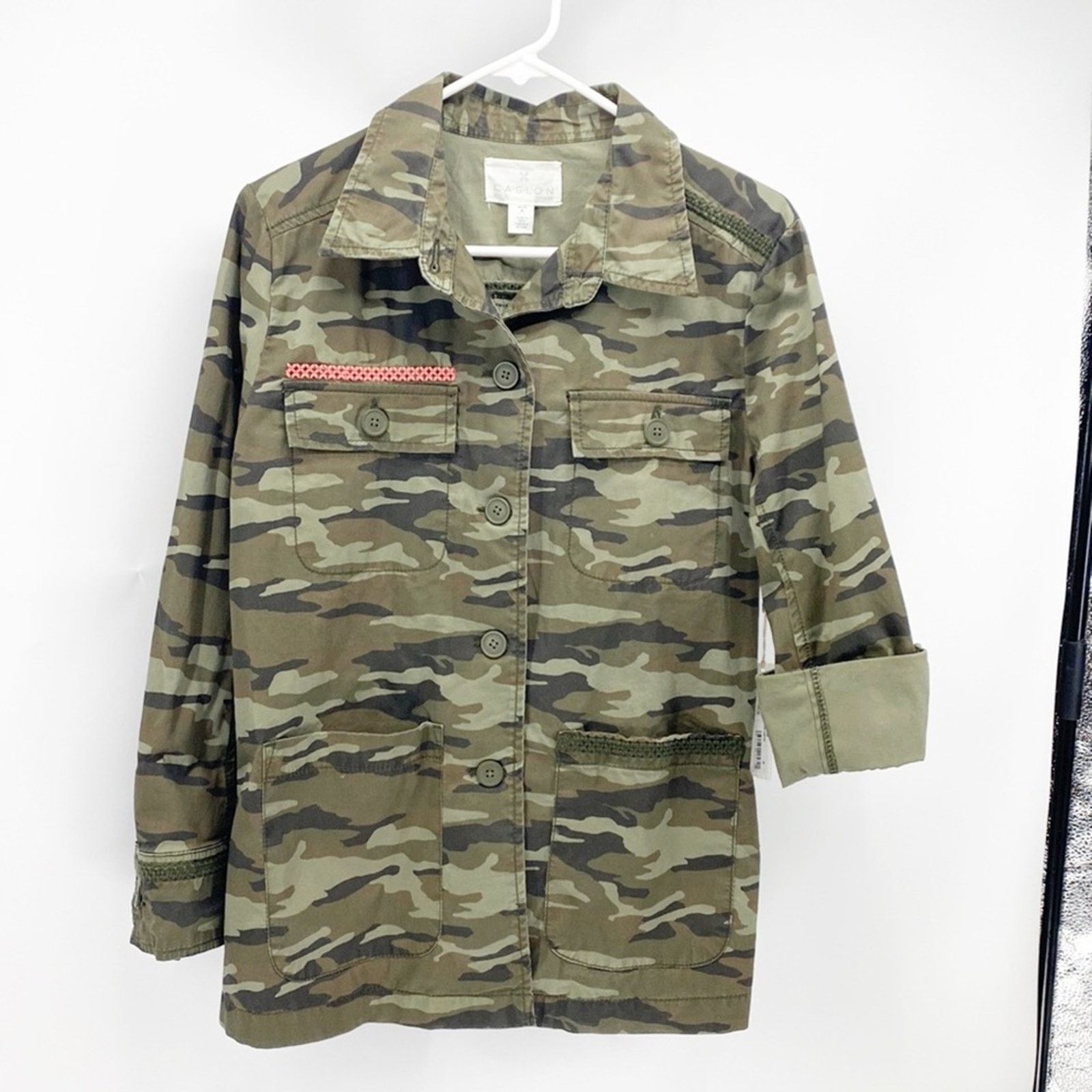 Other Caslon modern camo jacket contemporary hippie green petite M Size M / US 6-8 / IT 42-44 - 1 Thumbnail