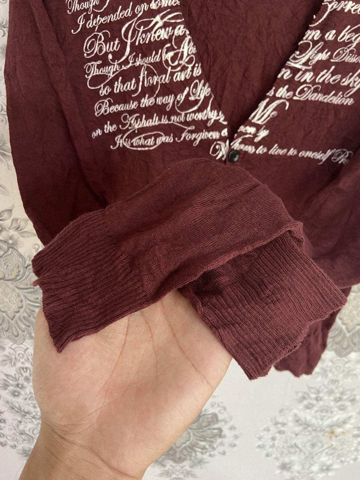 If Six Was Nine × Japanese Brand × Le Grande Bleu (L.G.B.) MINDBLOW Poem Cardigan Size US M / EU 48-50 / 2 - 4 Thumbnail