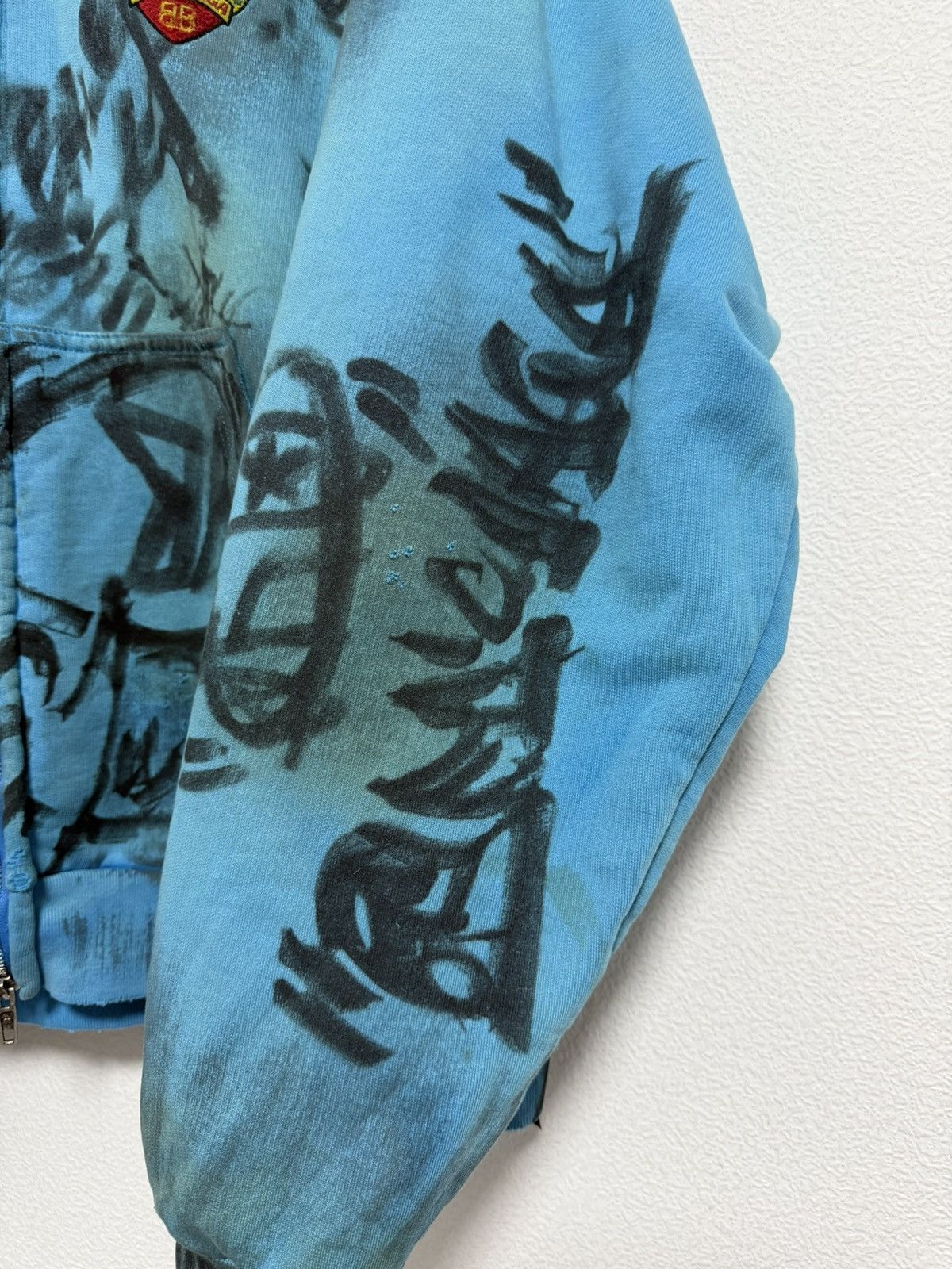 Balenciaga Blue Skater Zip Up hoodie Size US XS / EU 42 / 0 - 4 Thumbnail