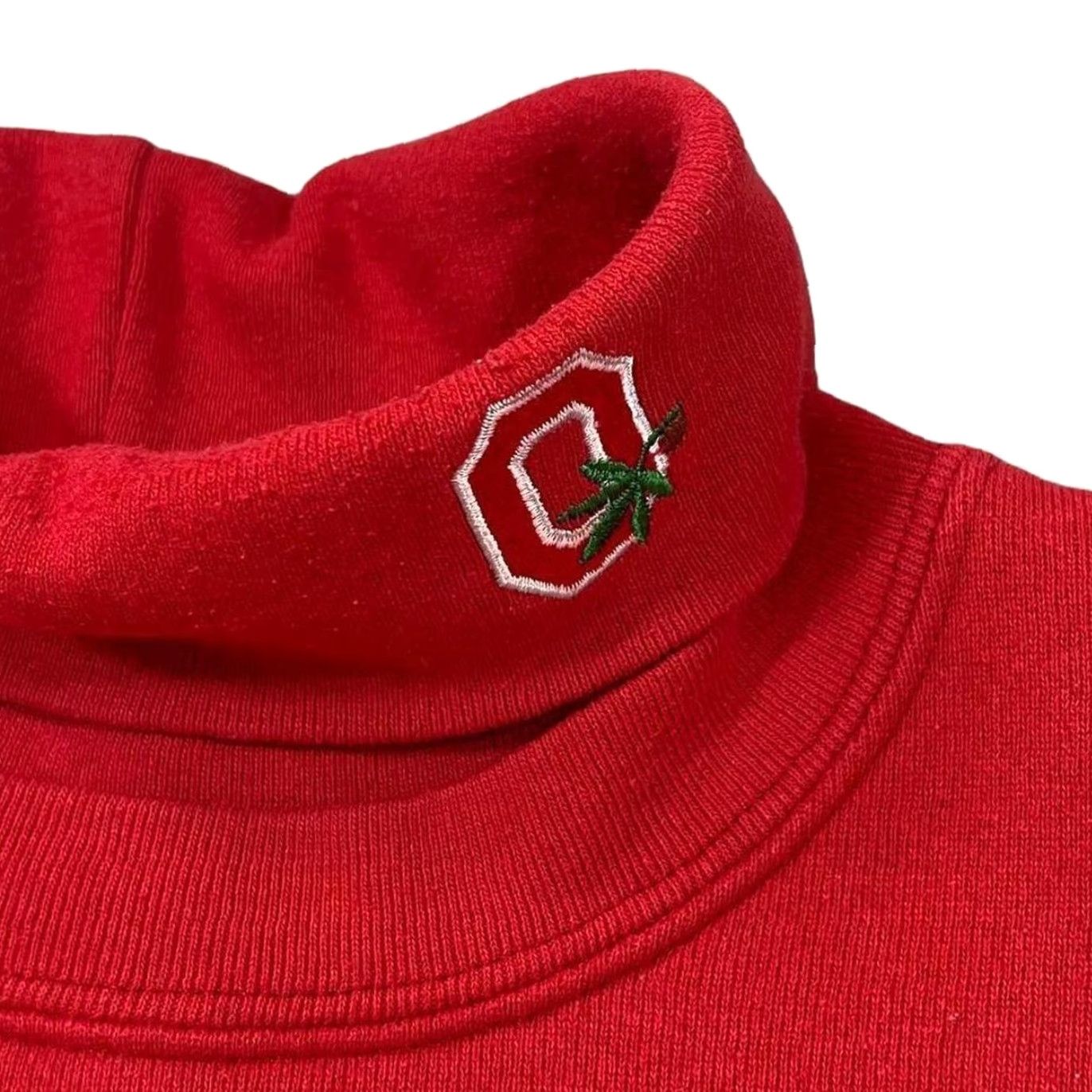 NCAA VINTAGE Majestic NCAA Ohio State Buckeyes Embroidered College Turtle Roll Neck Sweatshirt XL Red Mens Sweatshirt Size US XL / EU 56 / 4 - 3 Thumbnail