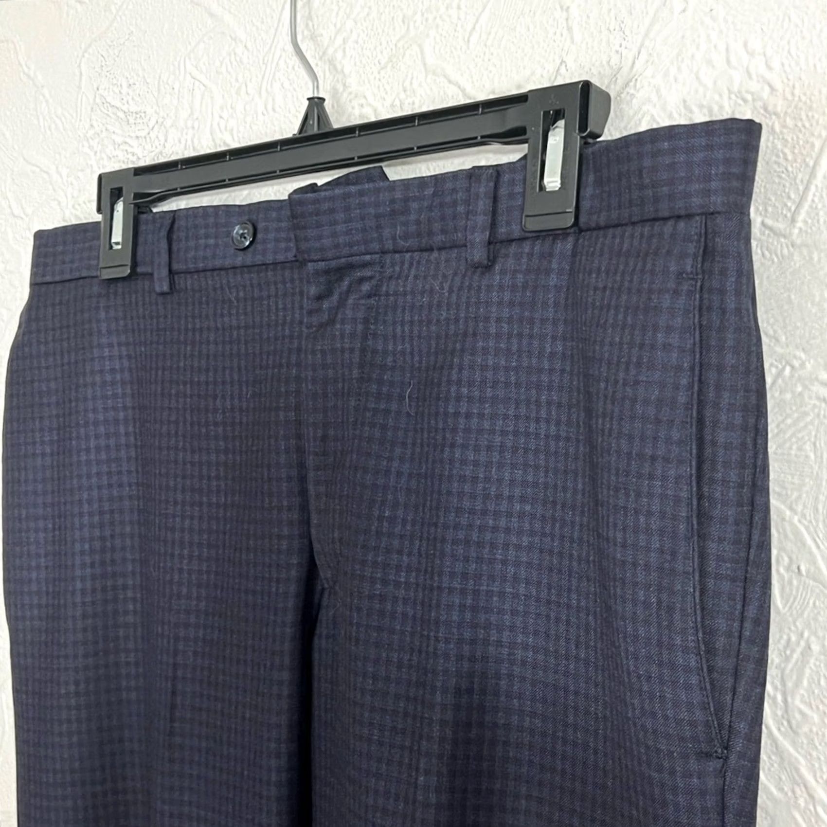 ELLIATT Piattelli Dress Pants NavyBlue Plaid 34 Regular 30 Inseam Men’s Eliot Shirt? Size US 34 / EU 50 - 4 Thumbnail